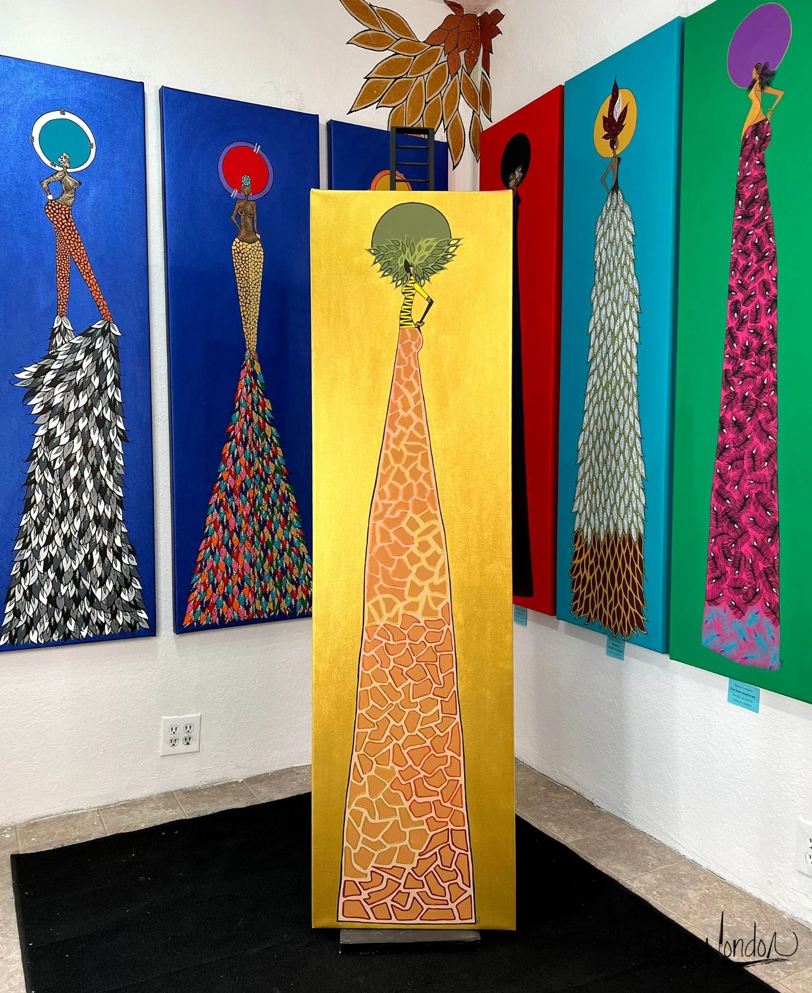 Stand Tall/ Acrylic on canvas/ 1.5 ft w x 5.5 ft l/ AFP