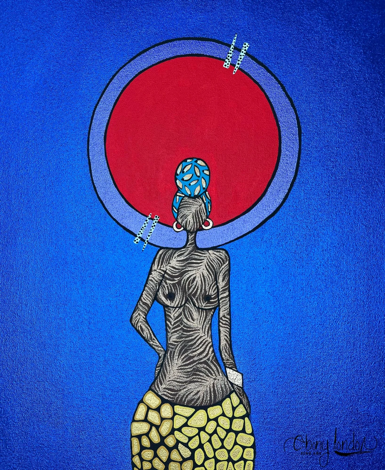 Regal (close up)/ Acrylic on canvas / 2 ft w x 5.5 ft l /AFP