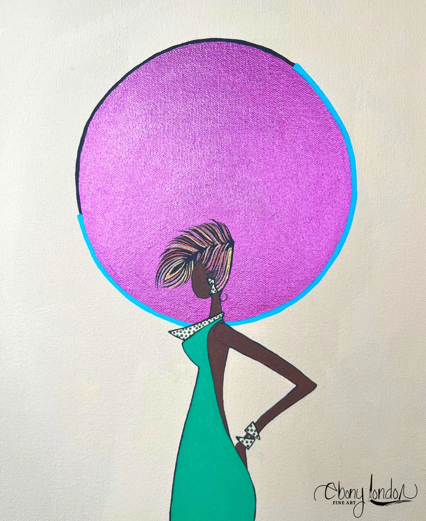 Delicate like a bomb (close up)/ Acrylic on canvas/ 1.5 ft w x 5.5 ft l/ AFP
