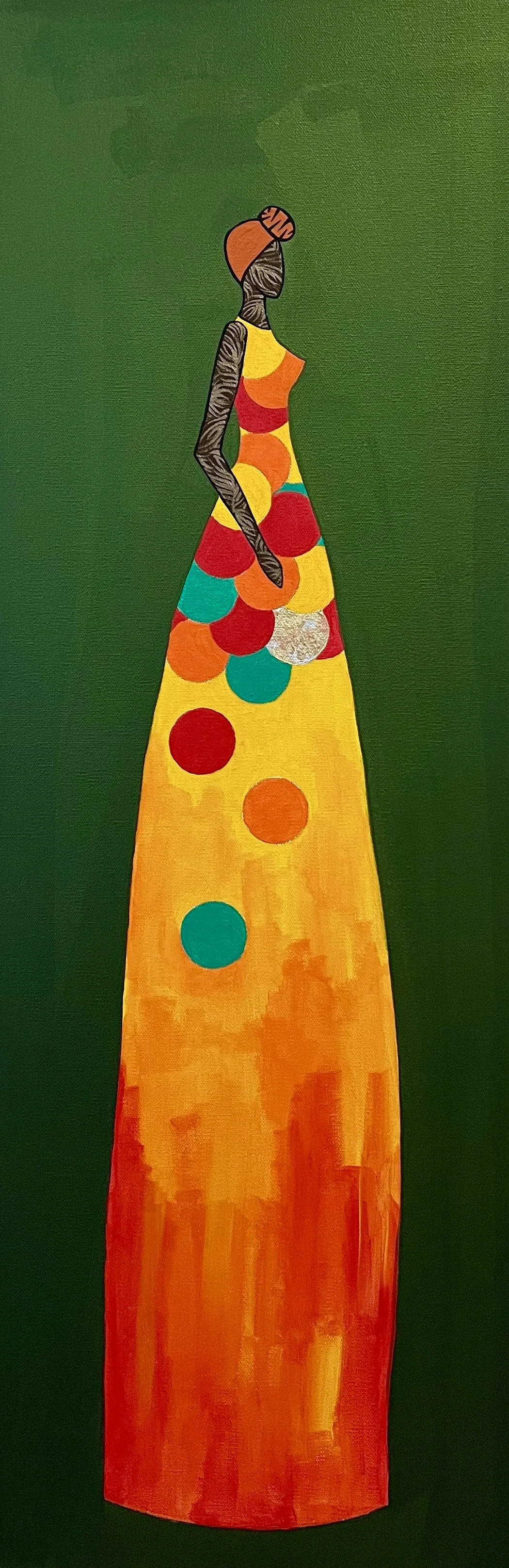 Title: Through The Fire
Artists: Gerry GOS” Simpson & Ebony London
Dimensions: 12” x 36
Medium: Acrylic on canvas
