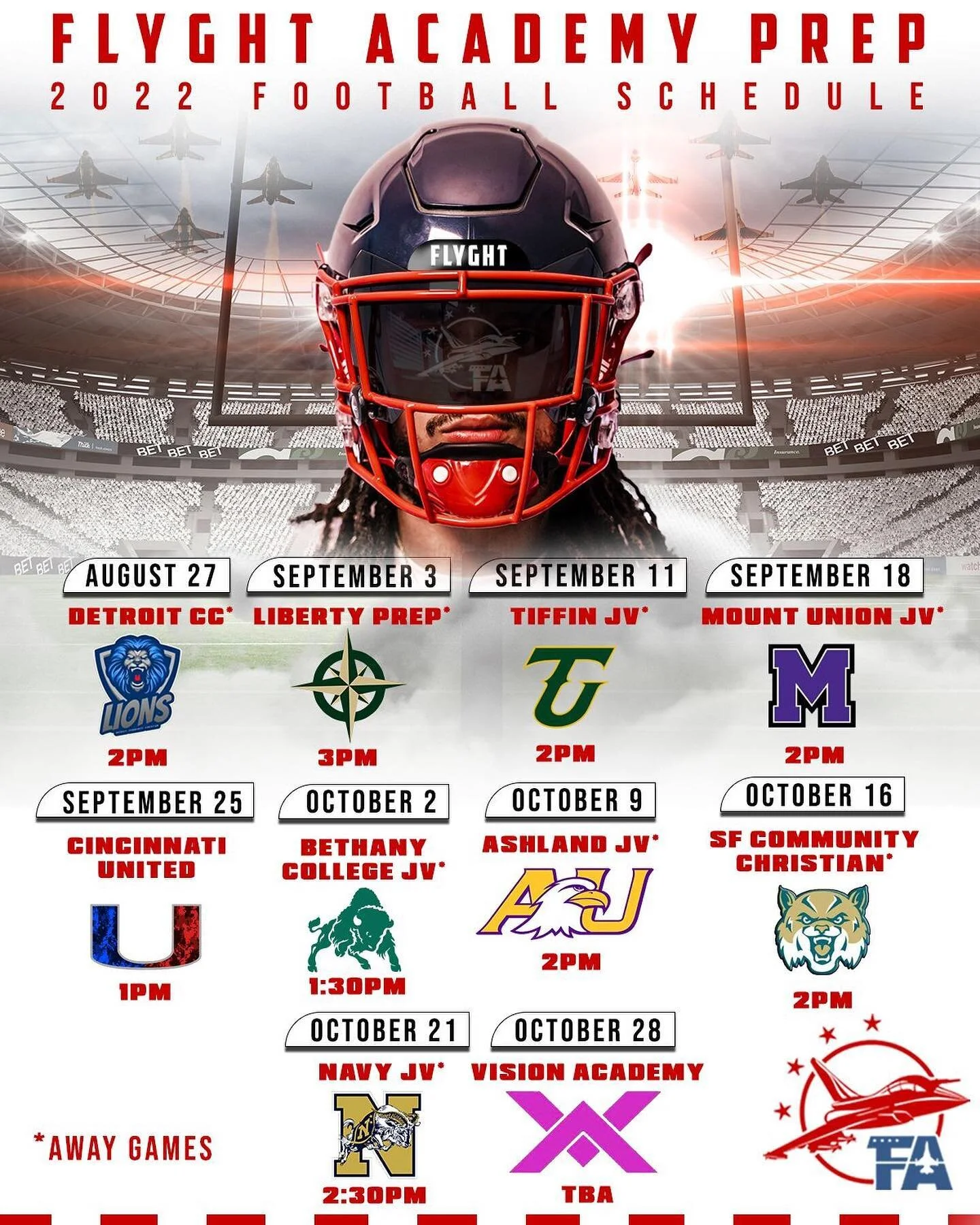 🚨 Updated Schedule 🚨
We’re ready to #TakeFlyght this season! 
#FlyghtPrep #FlyWithUs