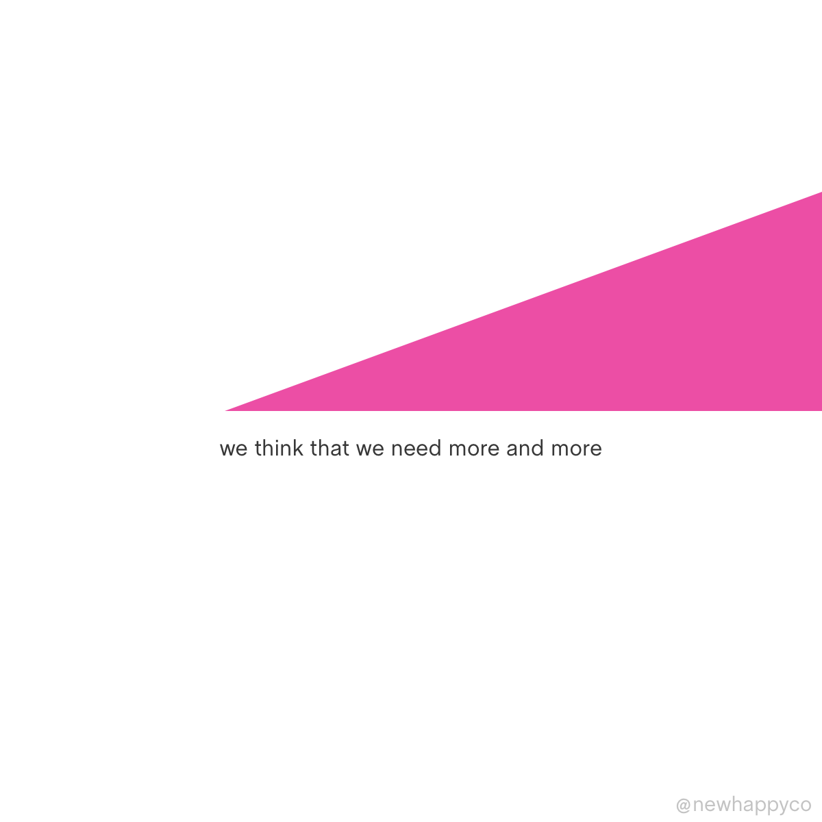 Do we need more and more?