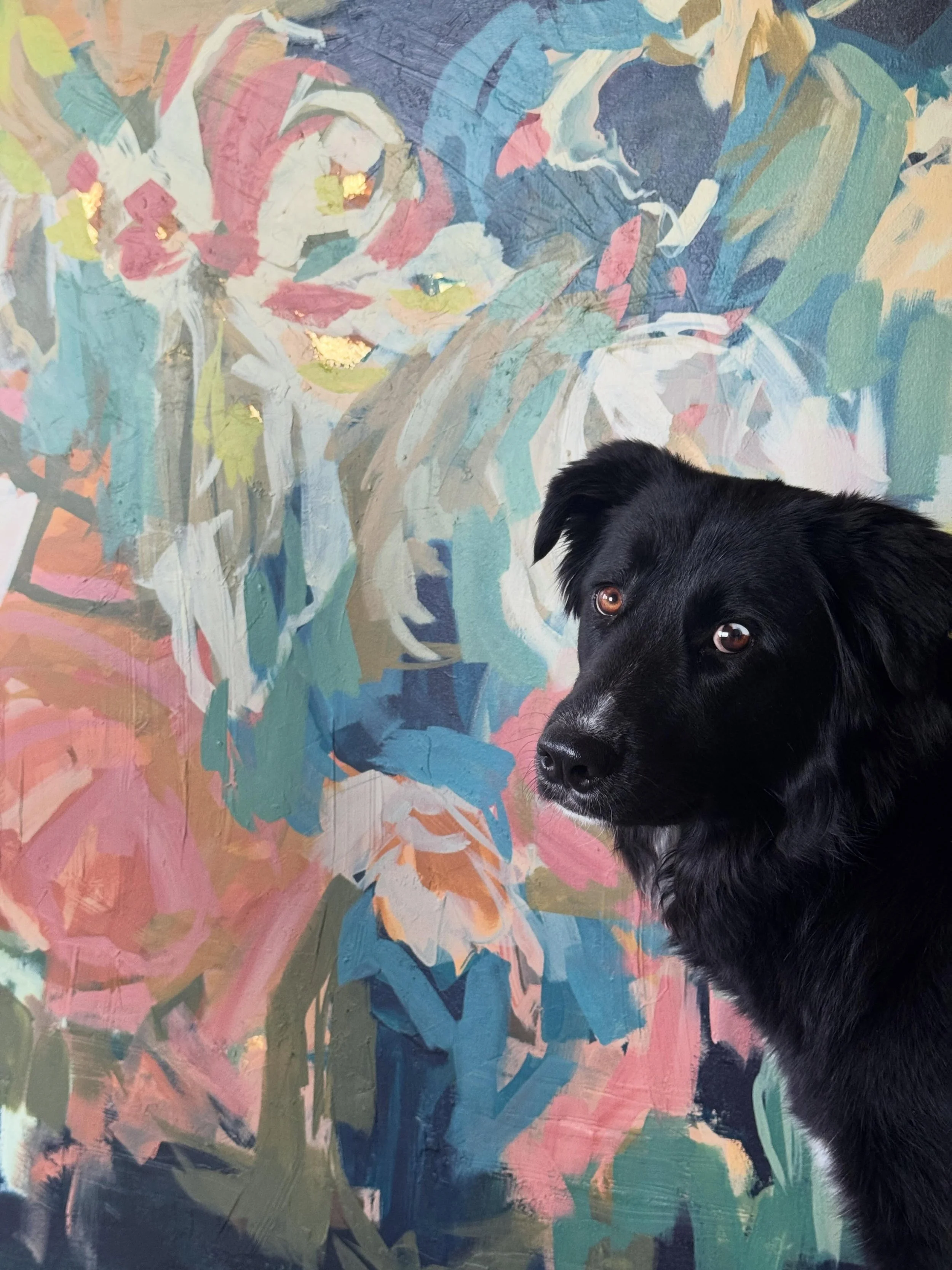 A dog and a painting #studiocritic