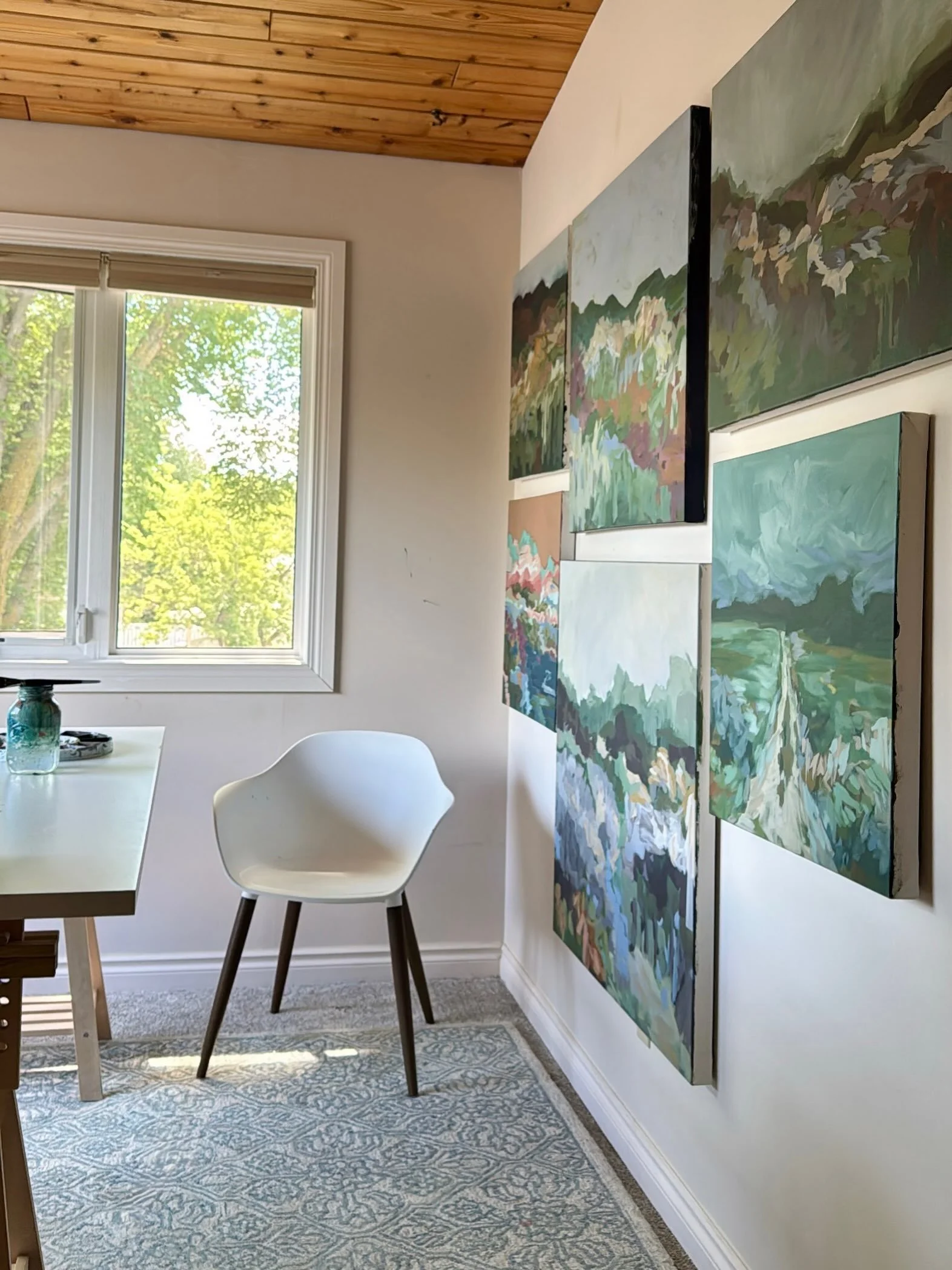 Lately, this has been my view:)

These six new paintings are part of a series inspired by wild grasses, the way they catch the light and move with the wind. 

I&rsquo;ll be releasing this mini series on my website this Thursday and I&rsquo;ll be send