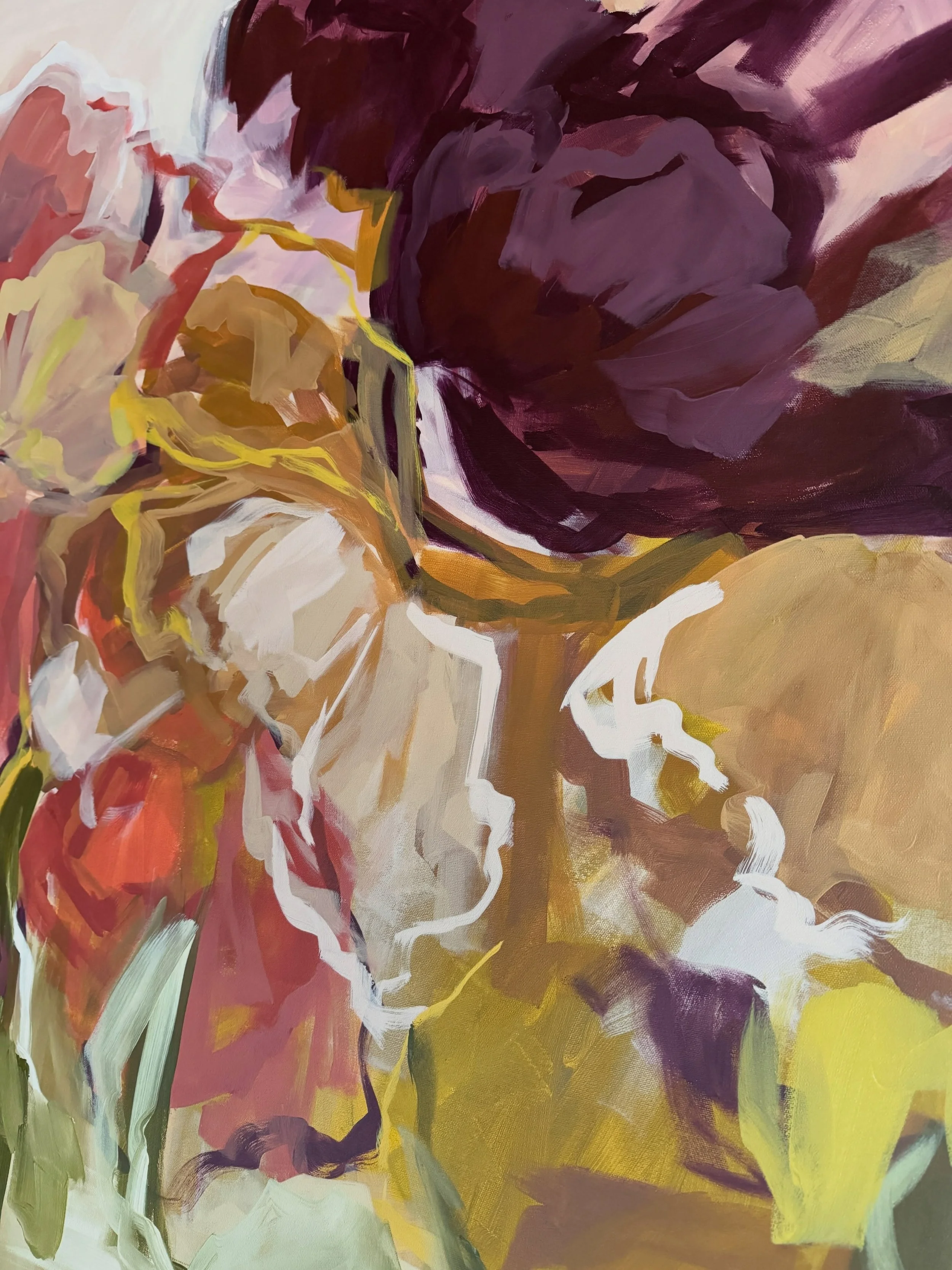 A close-up of a new one in the works. Getting a few more paintings ready for Where We Are, my first solo show @wildskiesgallery Opens November 1!