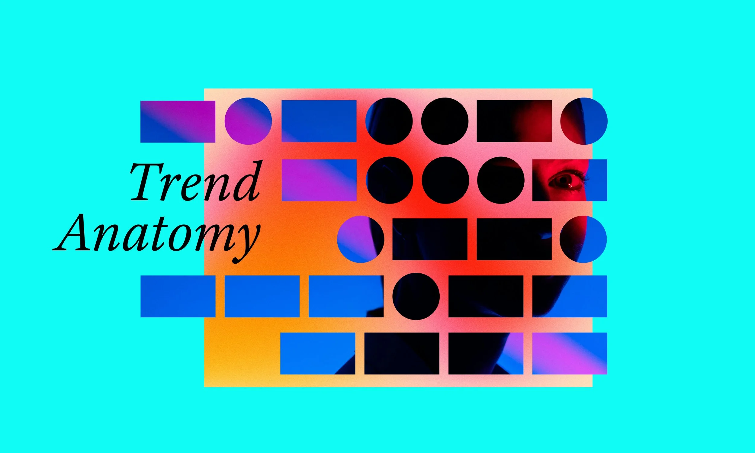 conceptual image about trends. multiple shapes and imagery.