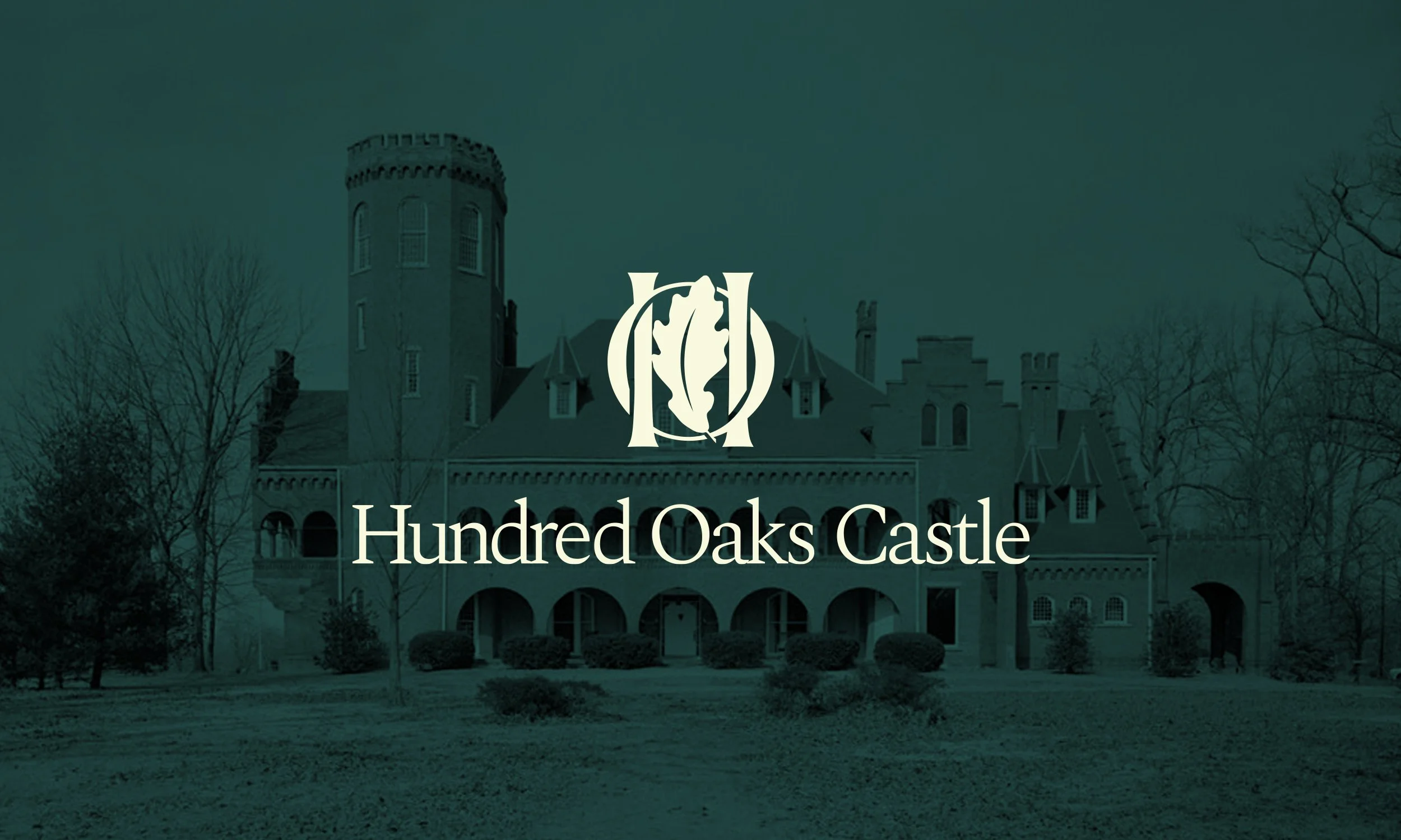 Logo concept for Hundred Oaks castle