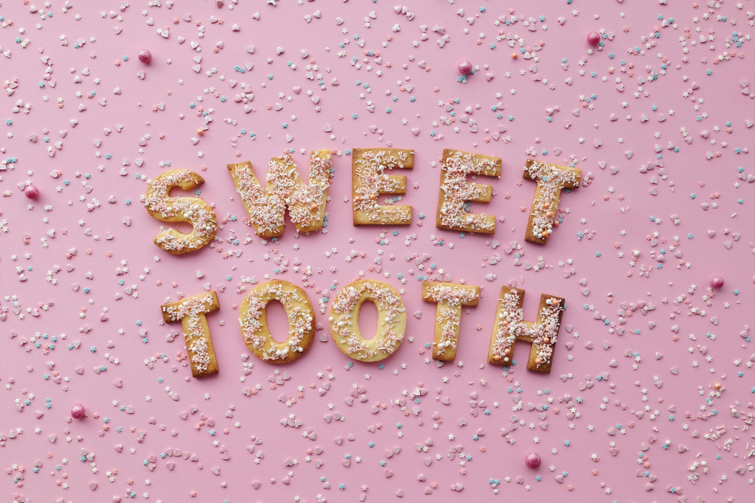 photo of type made from food