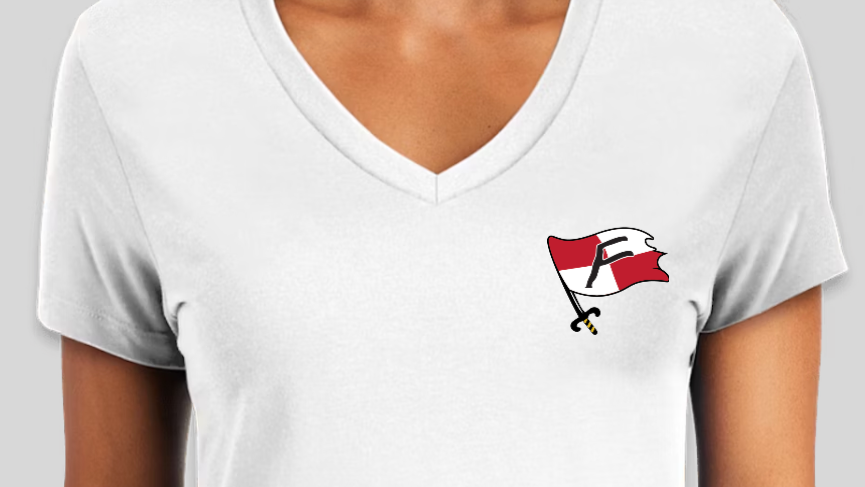 Ladies V-Neck in White