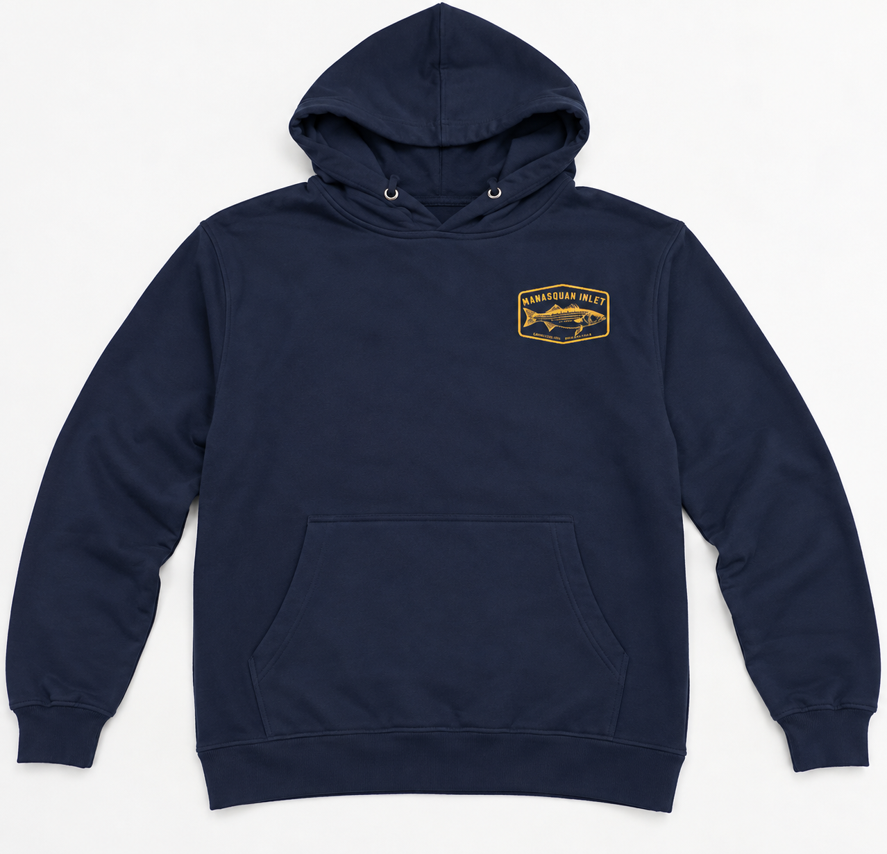 Manasquan Inlet Striper Hoodie in NAVY