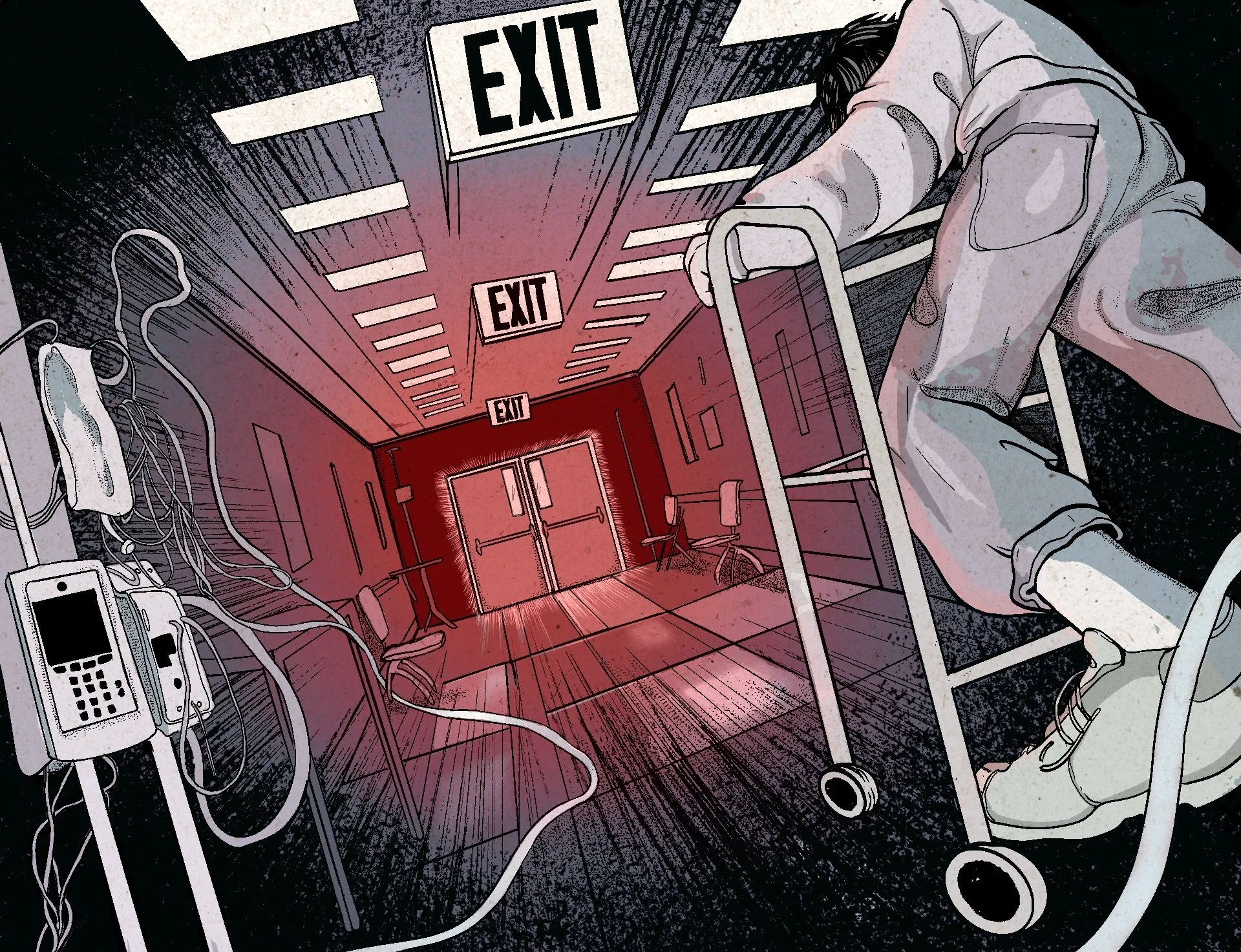 "Cane" tells of the physically disabled wing of a hospital, where one of the wards plot their escape.