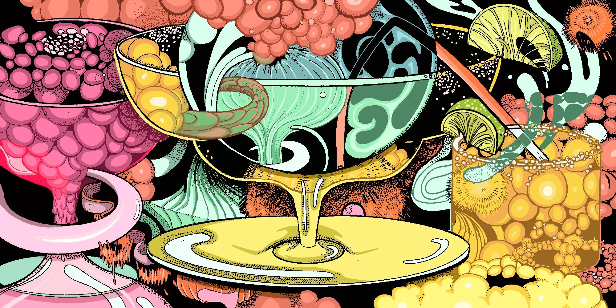 For Vinegar, on who doesn’t love drawing a margarita?