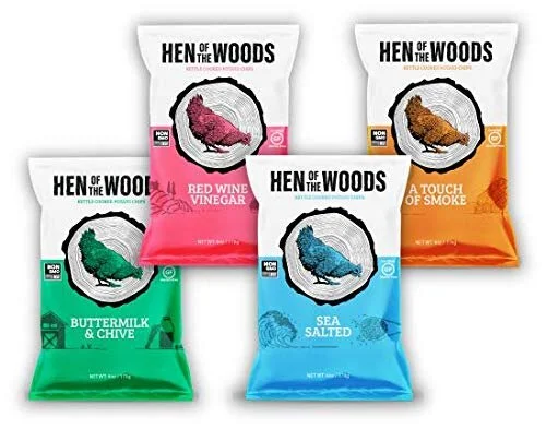 Hen of the Woods Kettle Chips | Variety Pack, 5 each all 2oz flavors (20 Count)