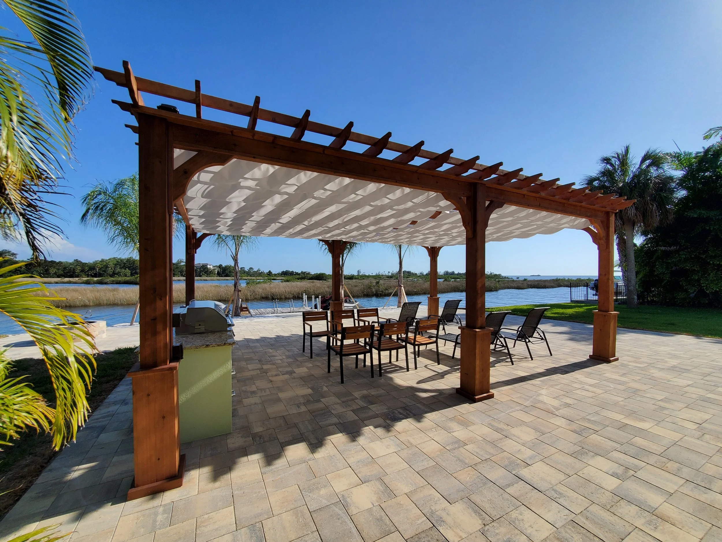 Outdoor Kitchen With Pergola Outdoor Kitchen Remodel by DCI - Dlouhy Construction, Inc. project photo 3