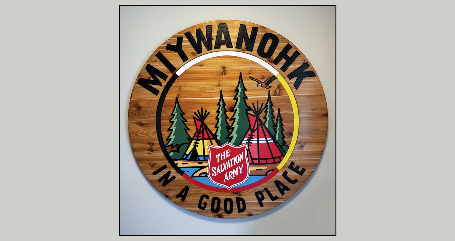Salvation Army - Miywanohk Cedar Sign