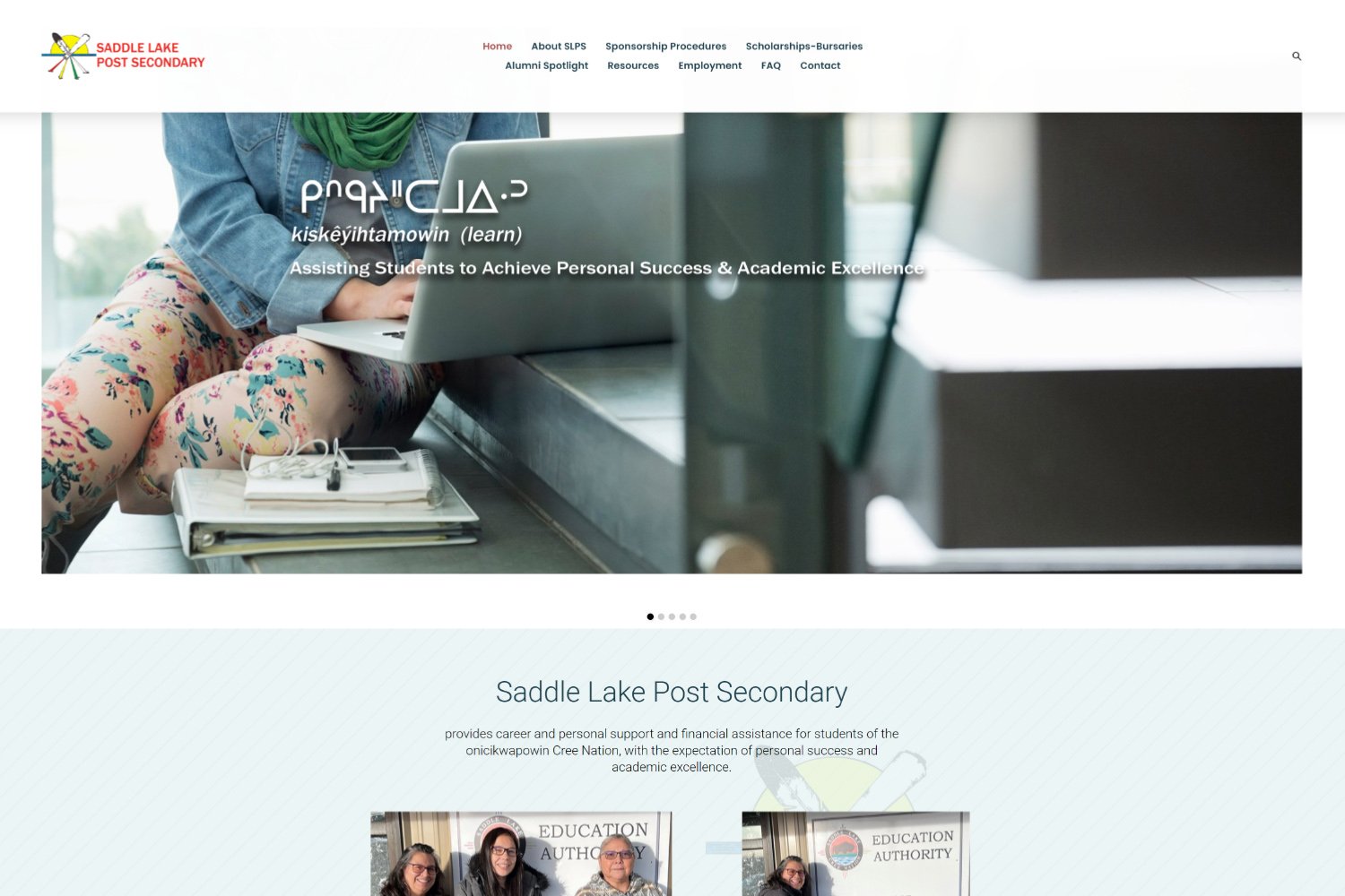 Saddle Lake Post Secondary Website