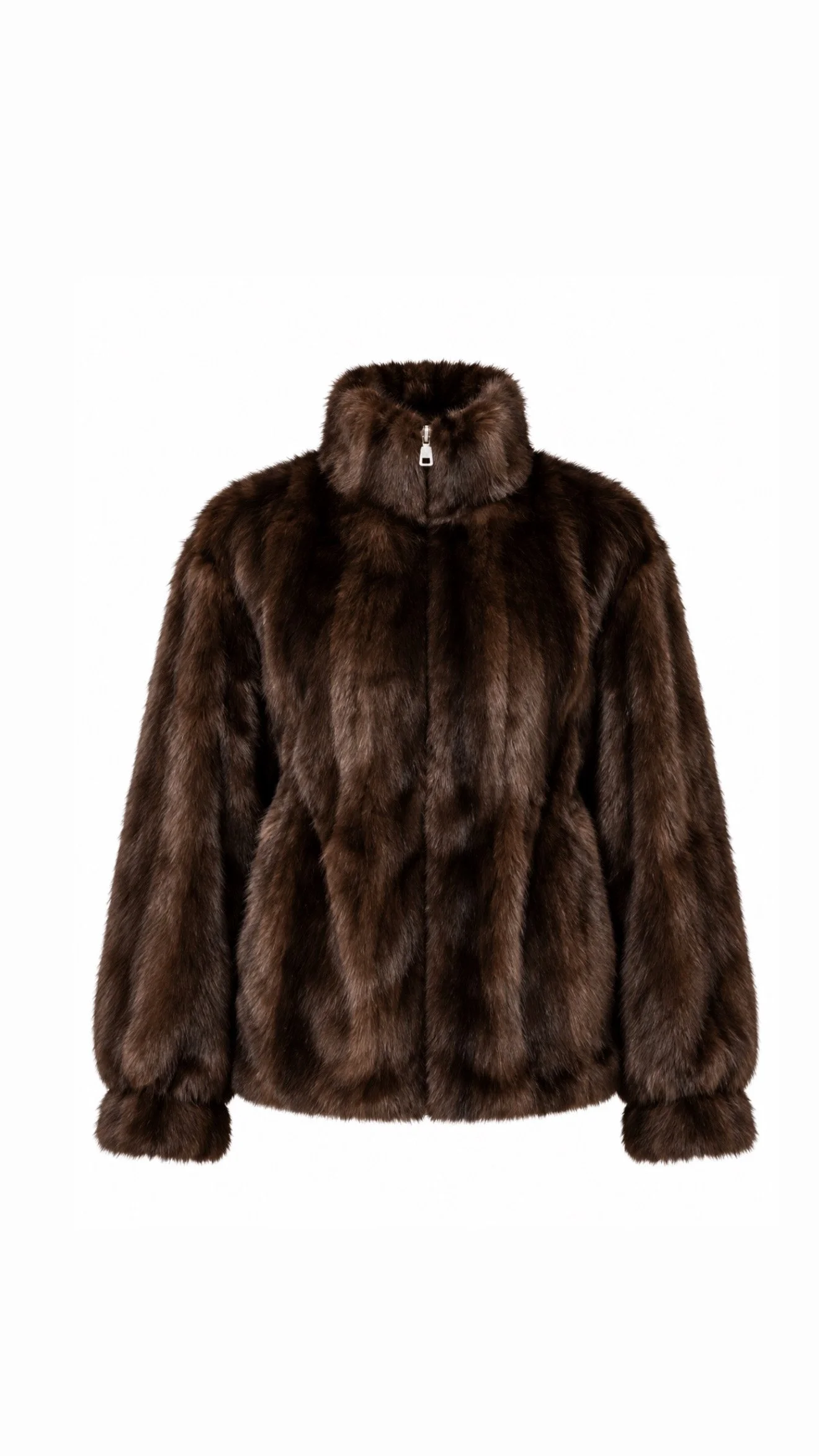 ZIP UP FUR COAT