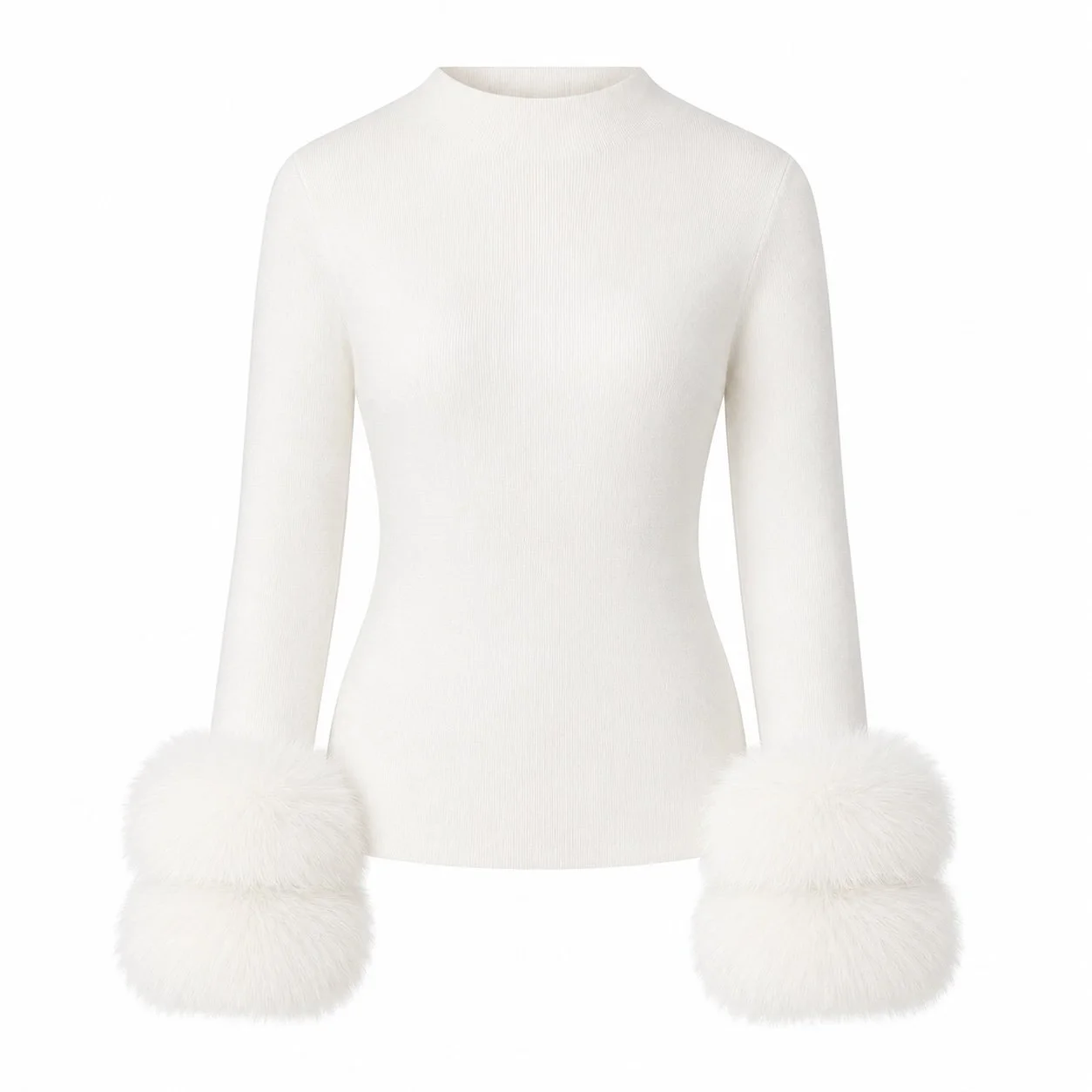 FUR TRIM JUMPER
