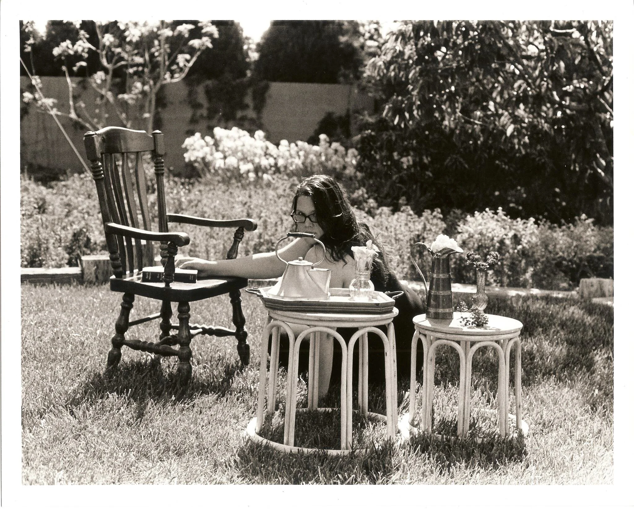 Did I mention I also took B&amp;W film photography while I was in grad school for fun? Here was a self portrait in my parents’ Albuquerque backyard.