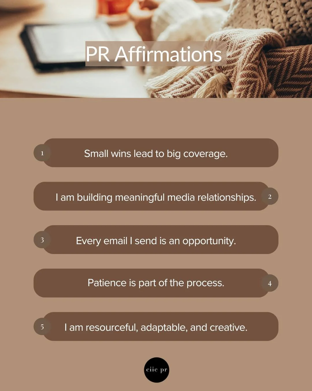 A daily reminder that patience pays off and purpose drives results. Each step, opportunity, and challenge is part of the ongoing journey toward growth and success.

#PublicRelations #CIICPR