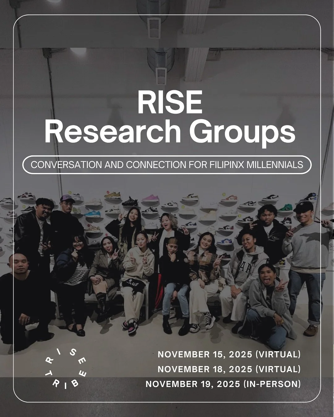 Are you a 29-44 year old Filipino/a/x in Canada? 

Your voice matters, and we're thrilled to invite you to contribute to RISE&rsquo;s future. Join us for lively research discussions (aka focus groups) to connect with fellow Filipinx, share your thoug
