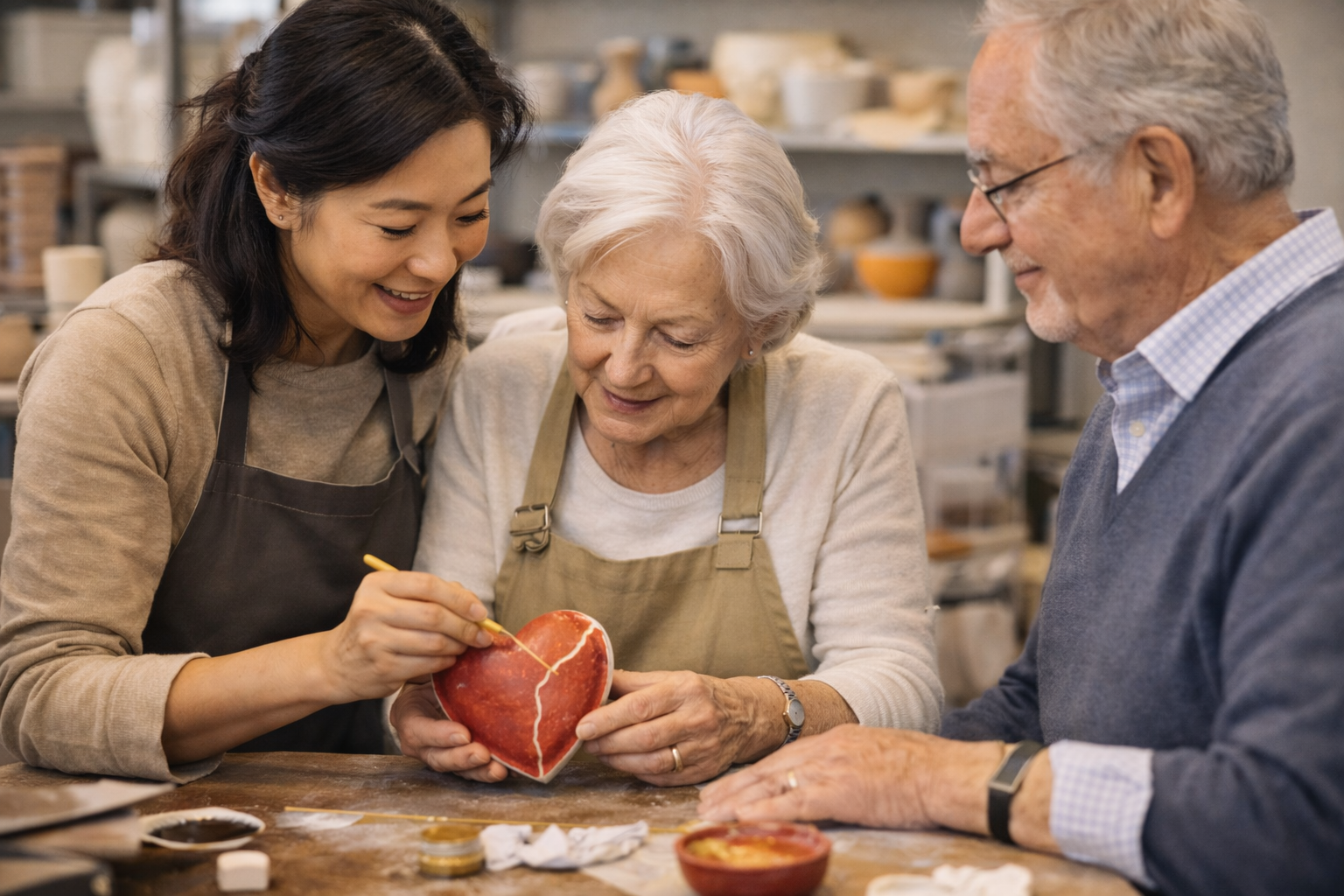 Ceramic Art Class – Kintsugi Heart Workshop