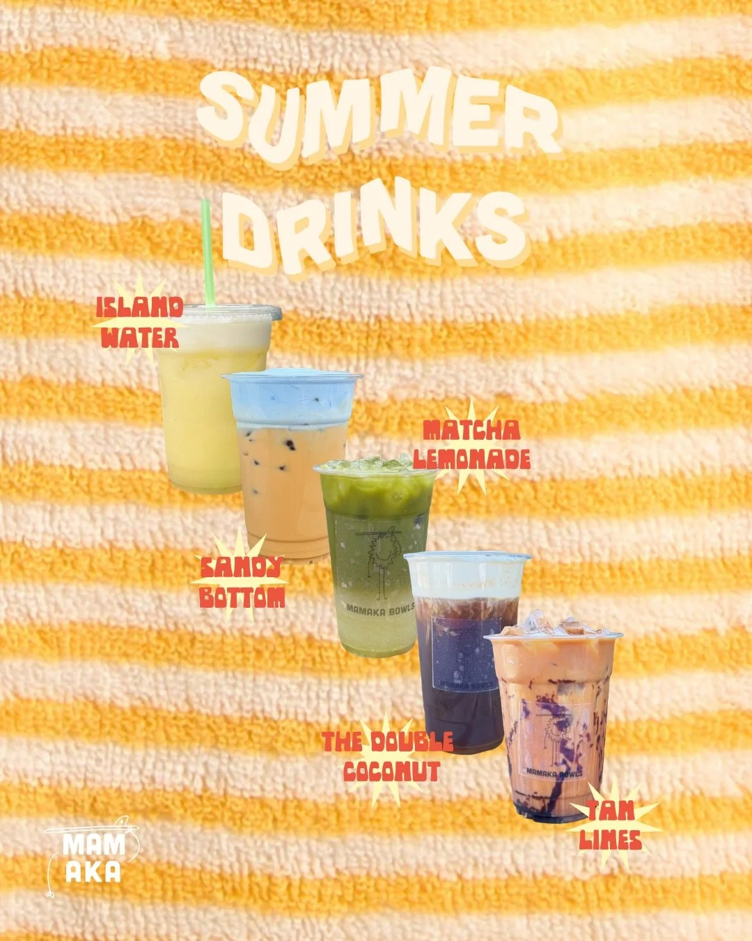 GRAB UR SUNSCREEN IT&rsquo;S SUMMAAAA TIME PPL!!!!!!!🧴🍋&zwj;🟩⚡️🥥🌴🤠 our summer drinks are hereee!!!!!! ur fav&rsquo;s from last summer ANDDDD two new drinks!!!!!! island water: coconut water, pineapple, lime, &amp; salt!!! 🍋&zwj;🟩🍋&zwj;🟩🍋&z