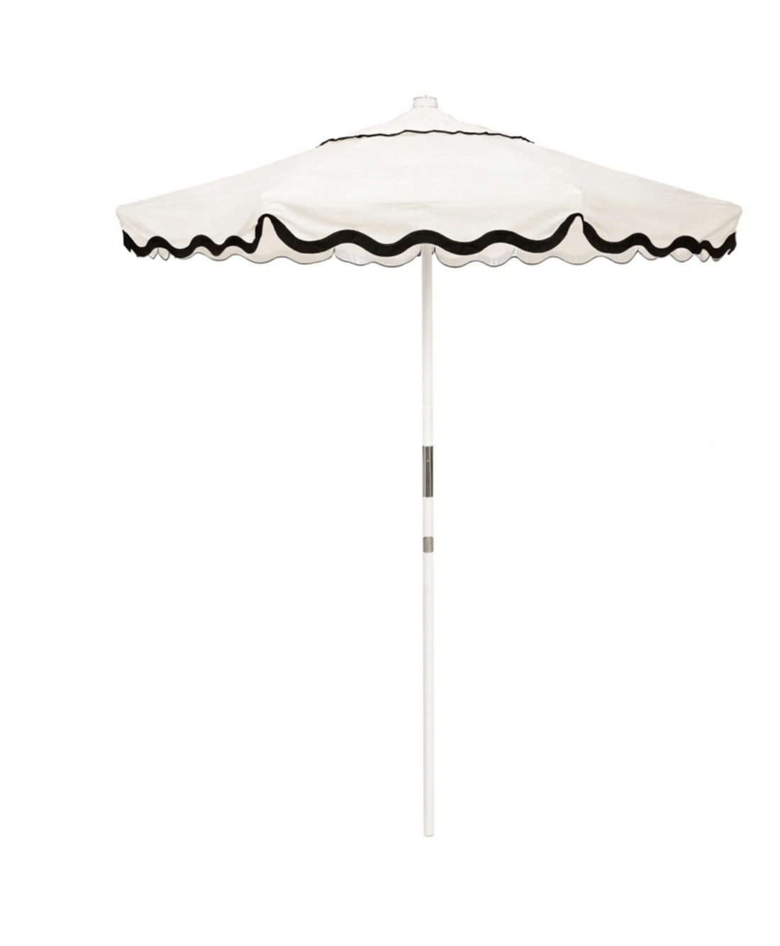 White Scalloped Umbrella