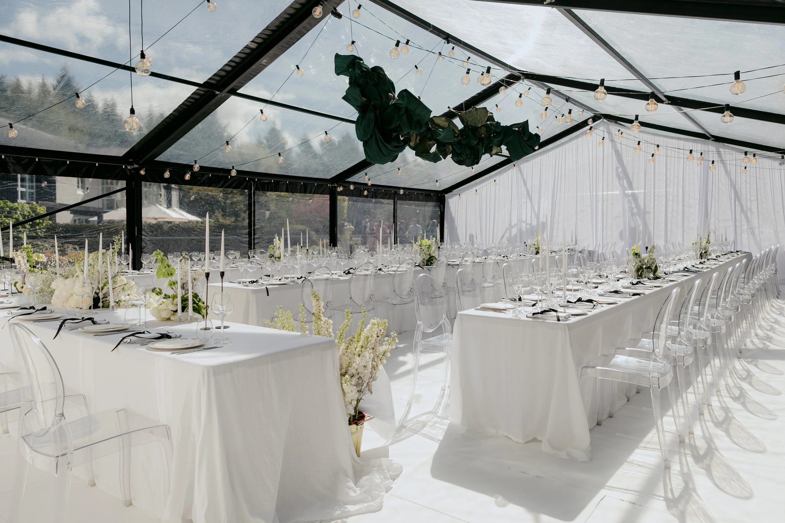 Premium Clear Marquee set up at Jacks Point in Queenstown for a wedding | You Gather Events located in Canterbury & Central Otago.