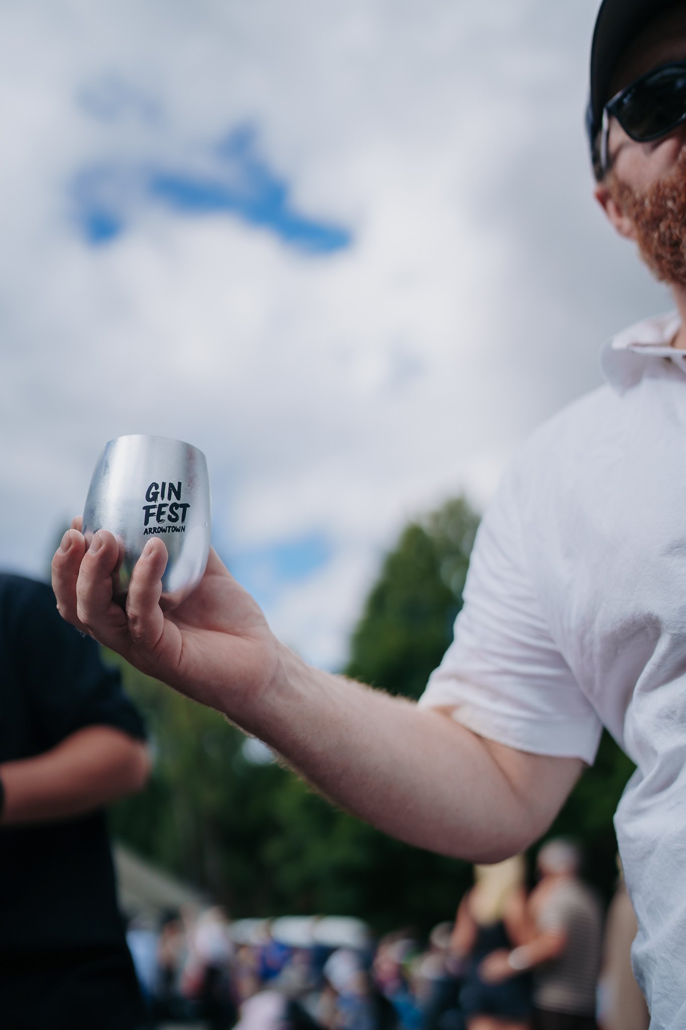 Gin Fest Arrowtown festival crowd enjoying NZ gin in Central Otago