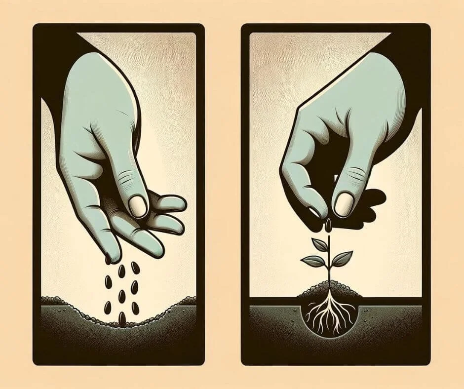 sow vs. plant