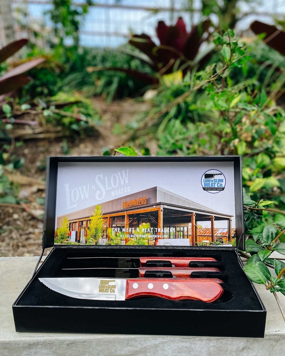 Take your steak game to the next level with our Low n Slow Meat Co. x Tramontina 4pc Steak Knife Set!

We&rsquo;ve had these specially made to celebrate the opening of our new facility, and you can now grab your set online or instore. Link in our bio