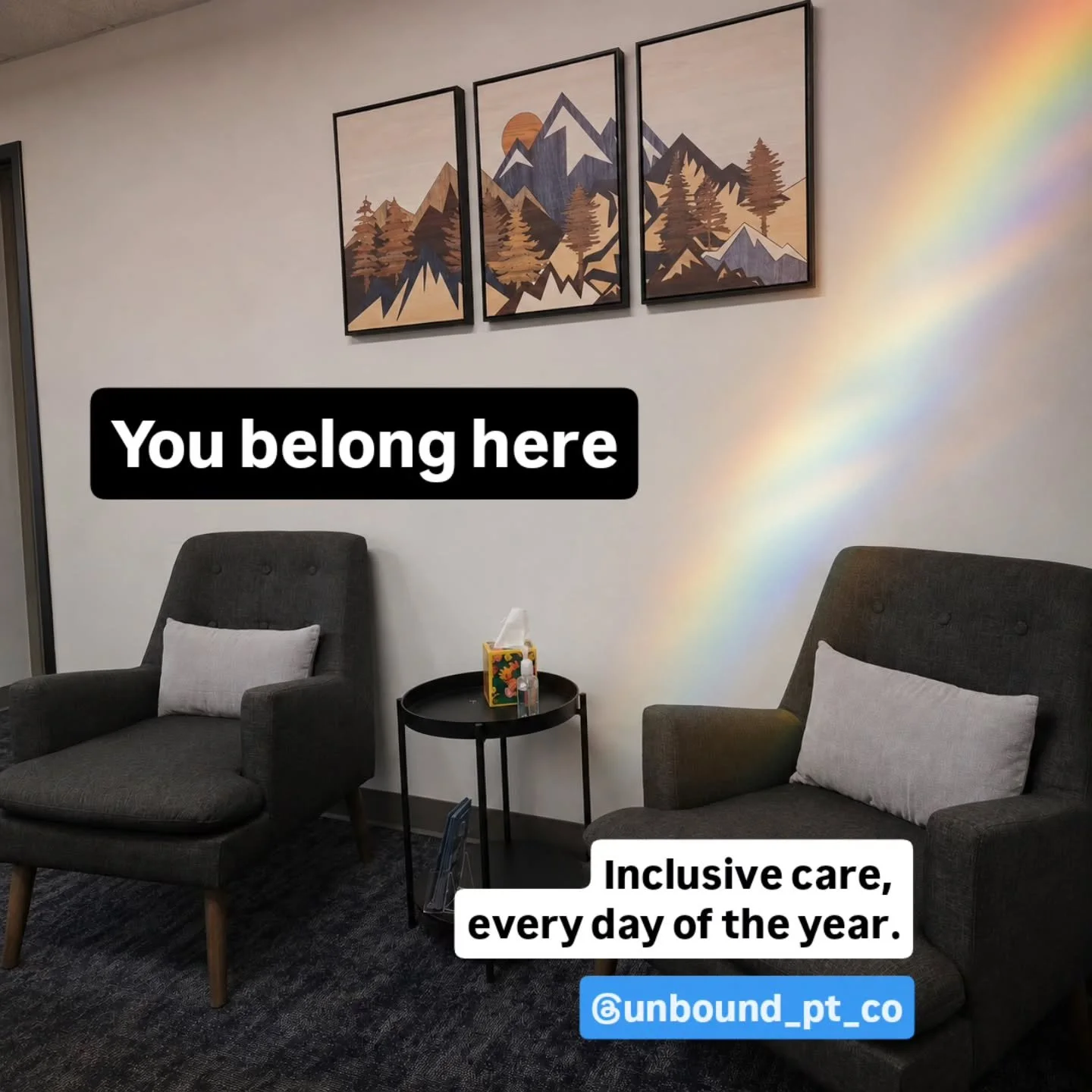 🏳️&zwj;🌈 Pride isn't just something we celebrate in June.

At Unbound Physical Therapy, we believe healthcare should be a place where people can show up exactly as they are.

Many people have had healthcare experiences where they felt dismissed, mi