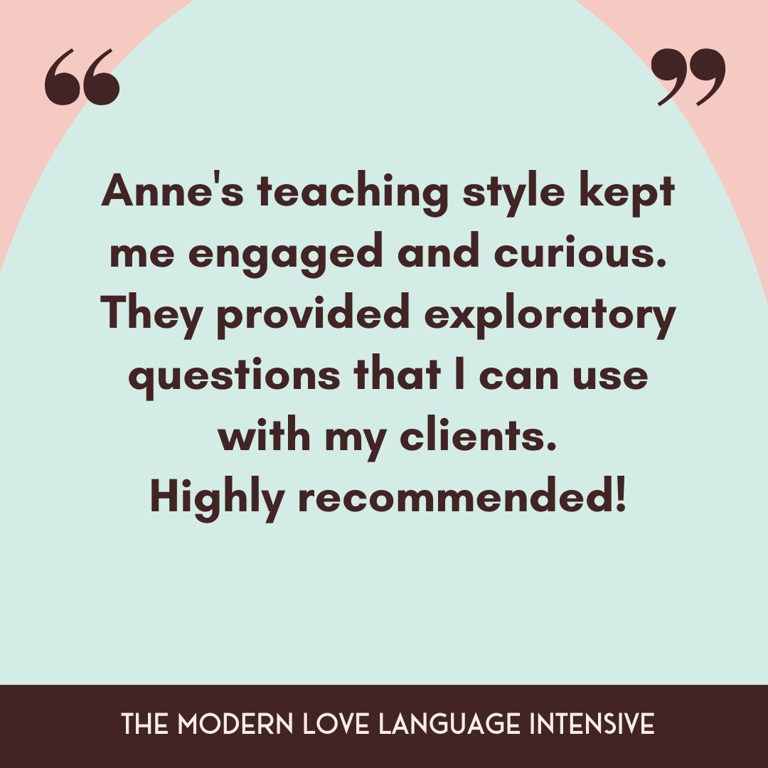 Intensive Modern Love Languages Workshop — The 18 Modern Love Languages