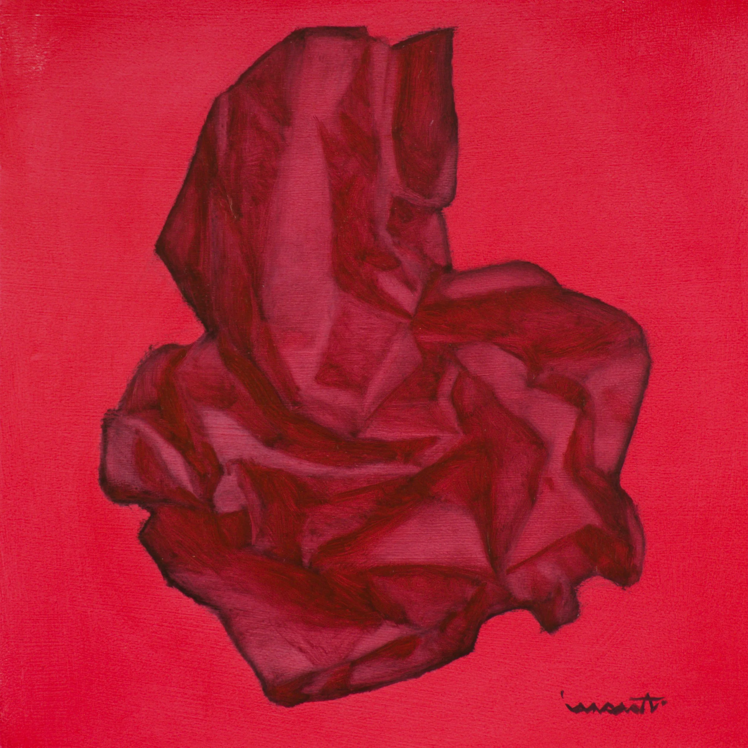 "Study in Imperfection #3". Oil on wood panel. 6x6 inches. Available in Shop.