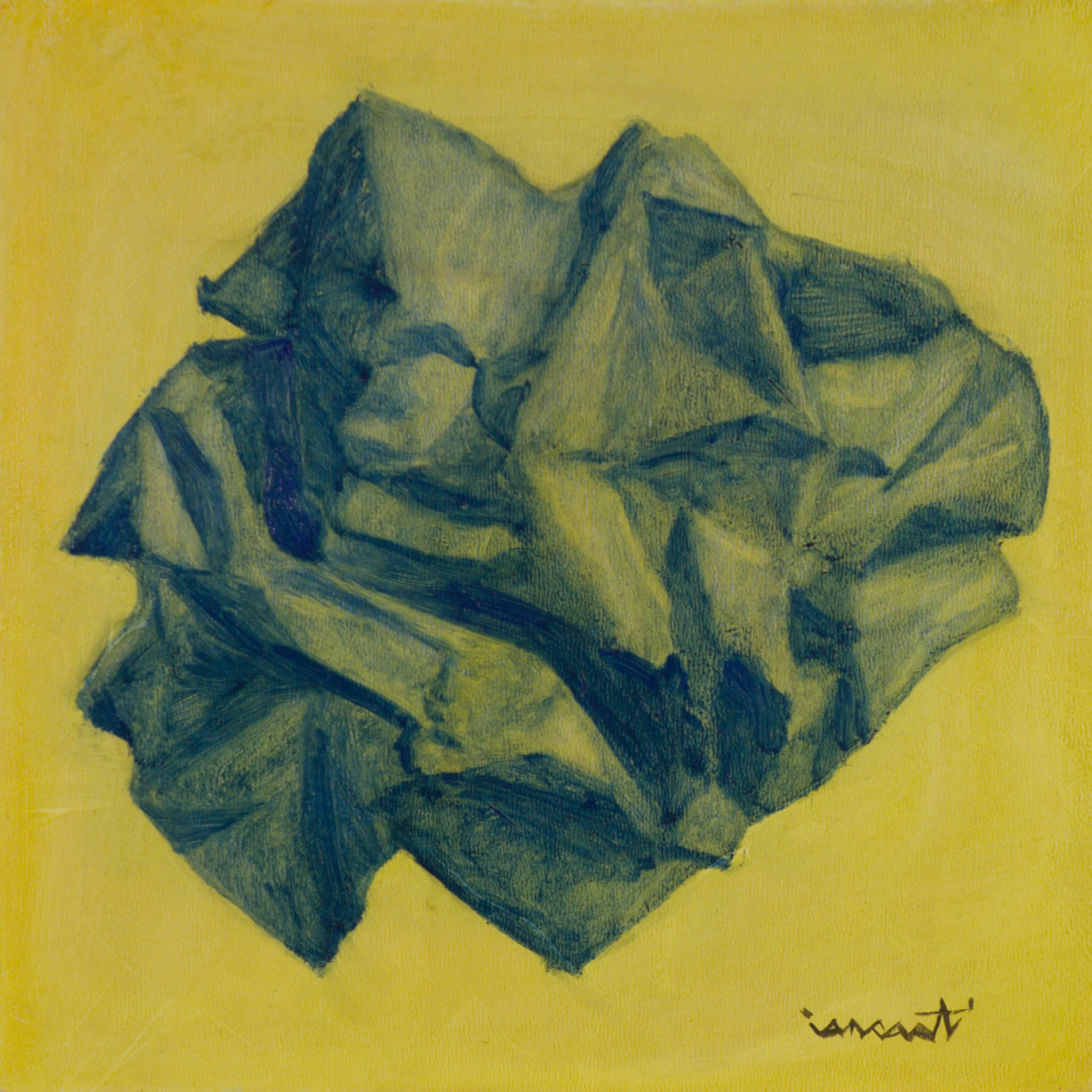 "Study in Imperfection #9". Oil on wood panel. 6x6 inches. Available in Shop.