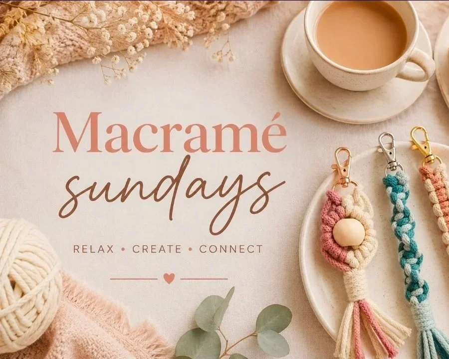 Macrame keyrings Sunday Nov 8th