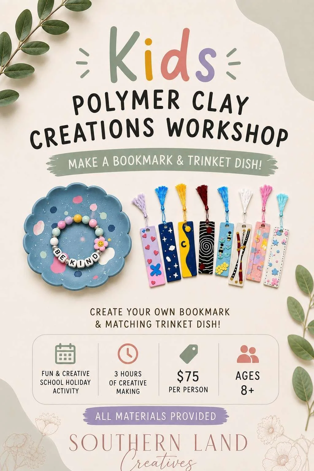 Kids school holiday workshops
