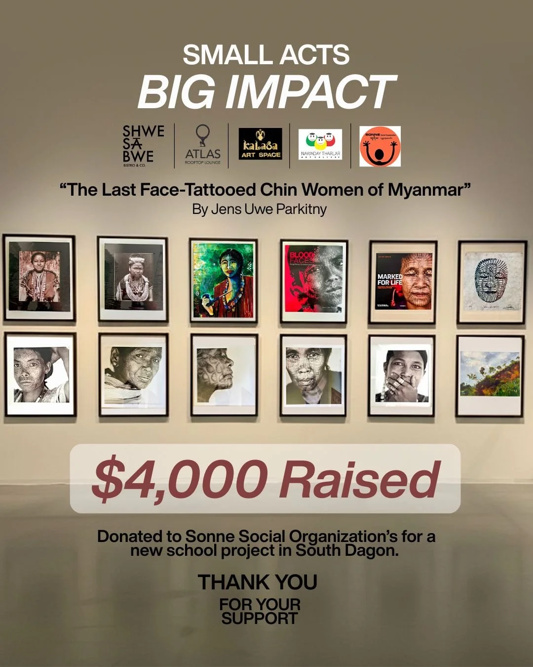Fundraising event by Jens Uwe Parkitny on the occasion of the launch of his new book "The Last Face-Tattooed Chin Women of Myanmar", March 27, 2026