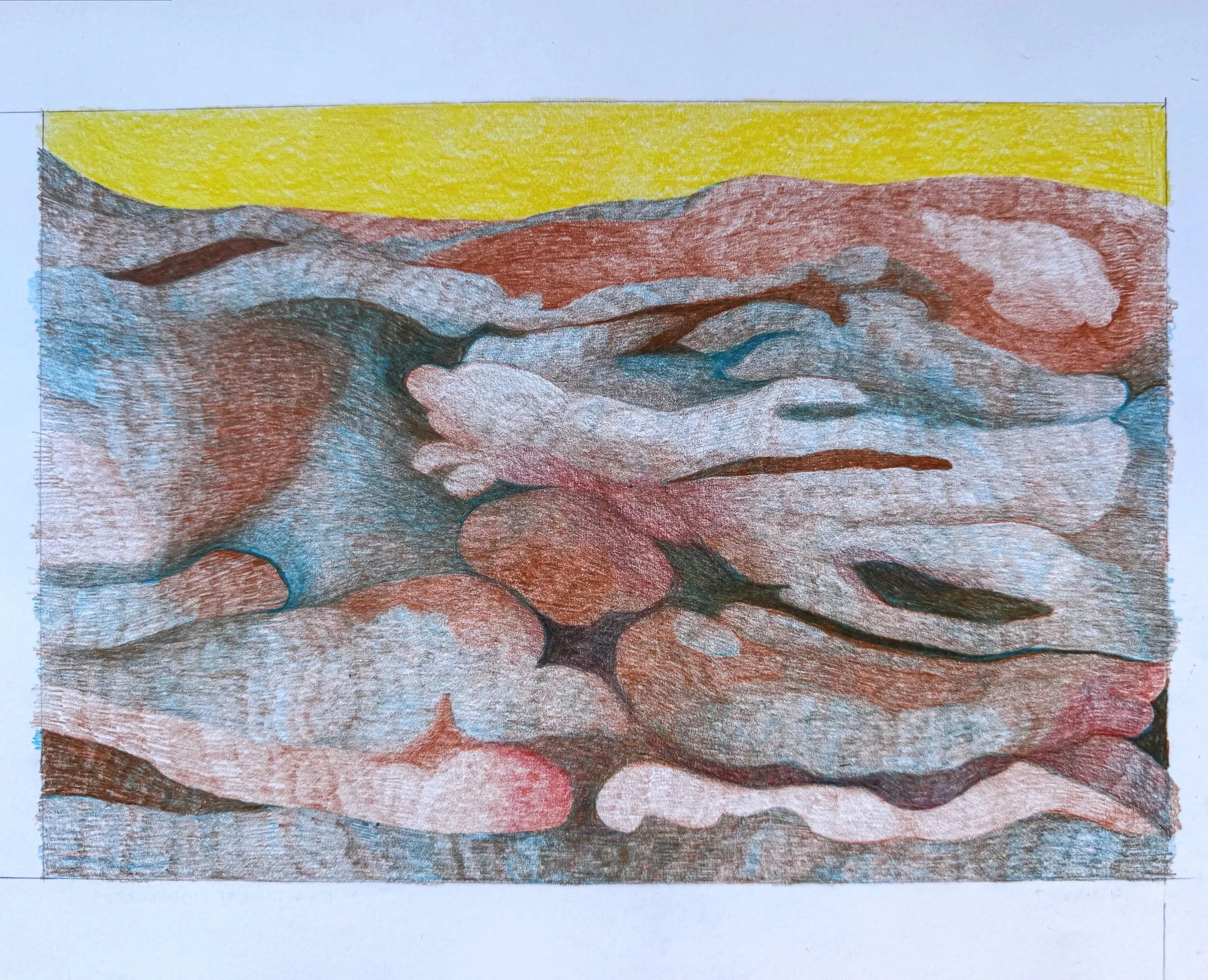 Subterranean Imaginaries | Colored Pencil on Bristol Paper | 2025