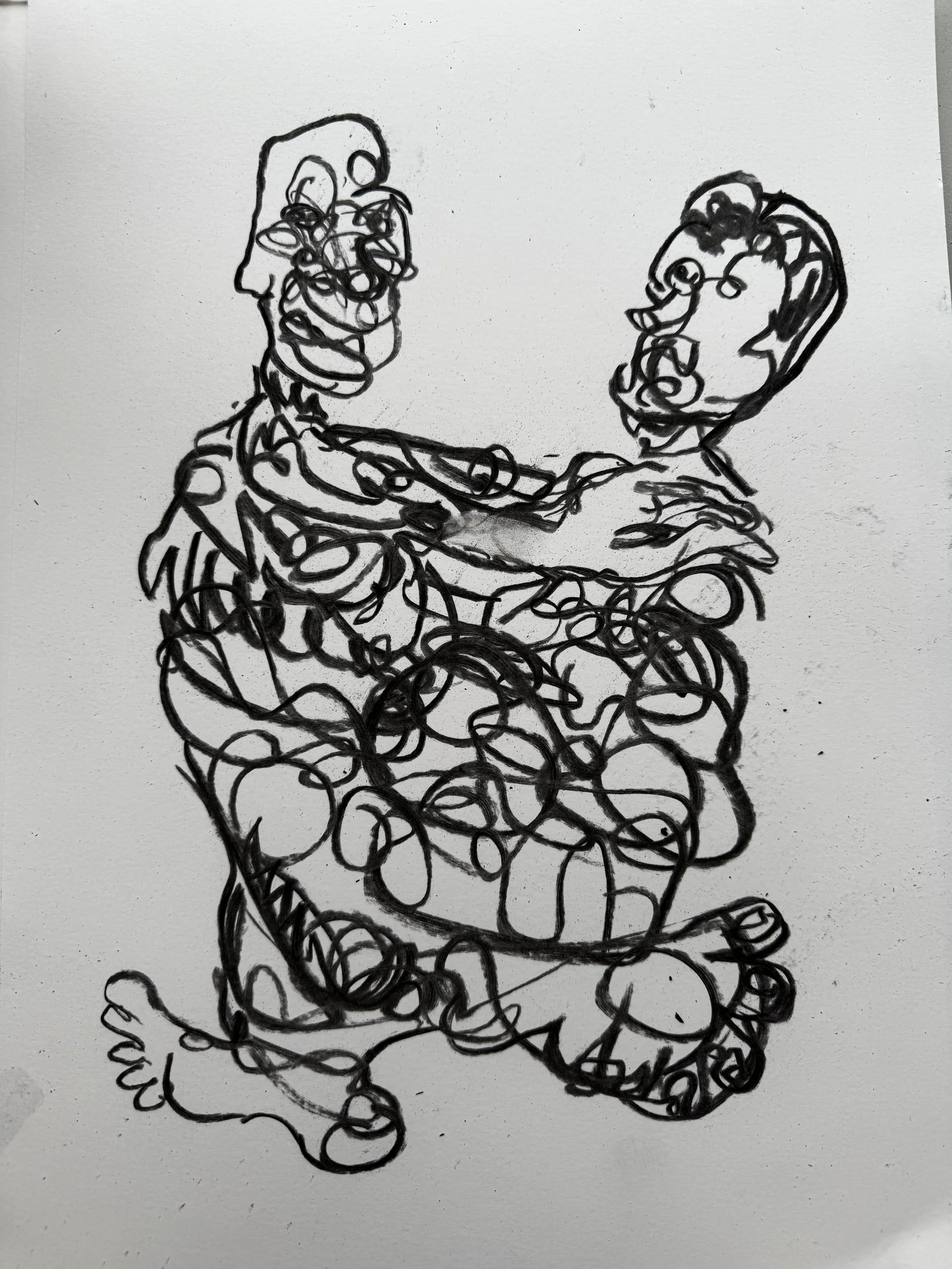 Lovers (Two) | Charcoal on Paper | 2026