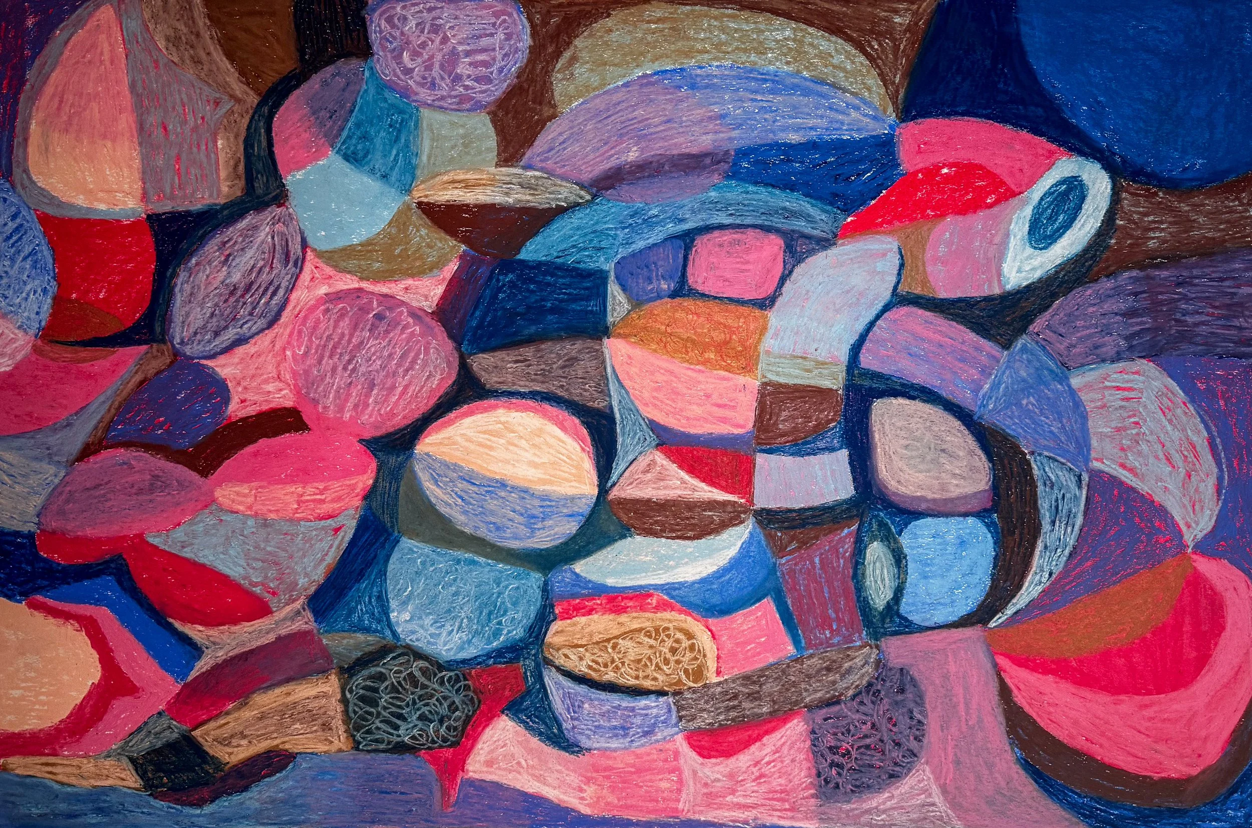 Looking at Each Other | Dry Pastels on Paper | 2025