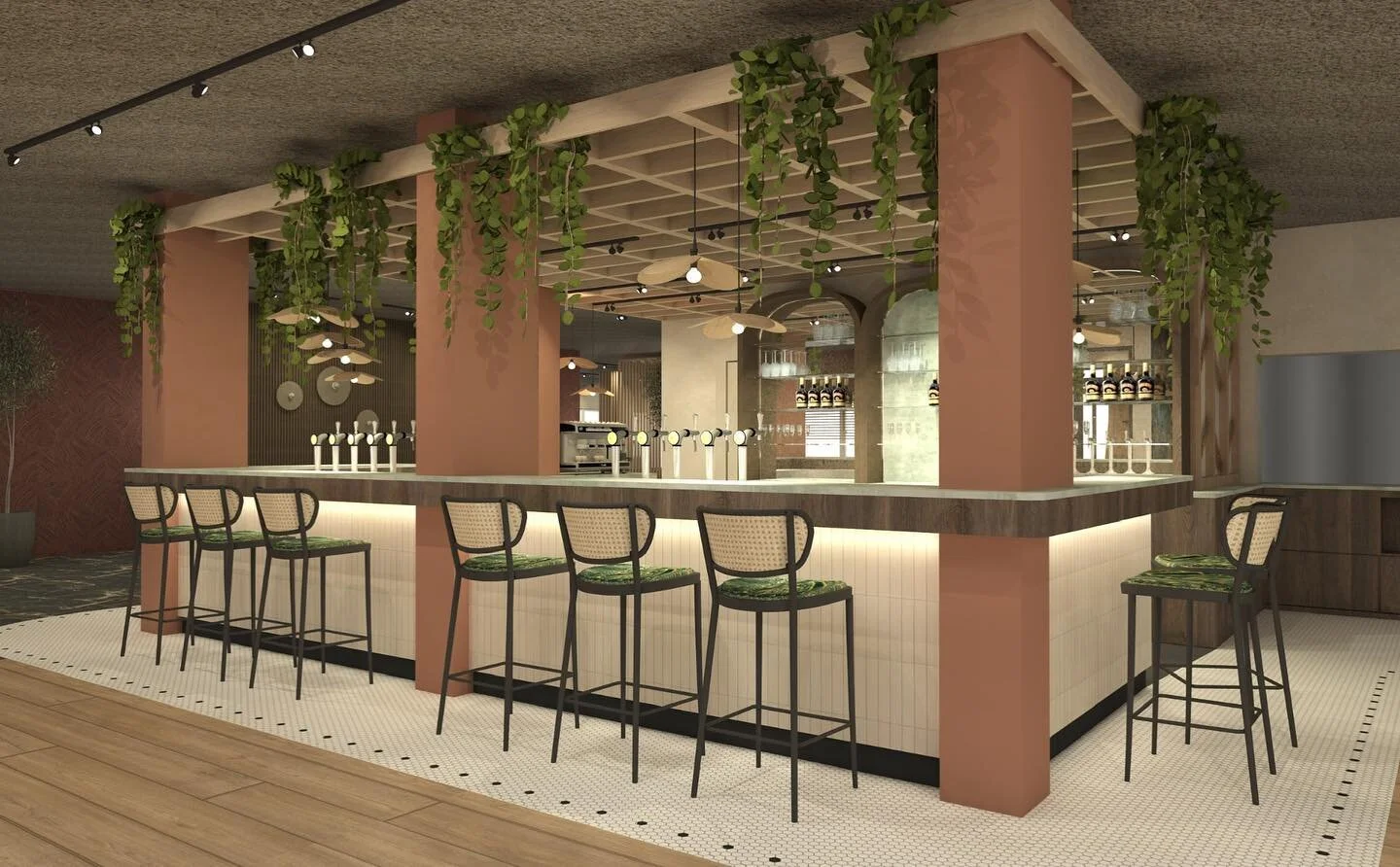 H3DWIG | Interieur Concept &amp; 3D-Ontwerp | Interieuradvies en definitief ontwerp voor het restaurant, jeugdhonk en kidscorner van het vakantiepark Aqua Centrum Bremerbergse Hoek in Biddinghuizen in samenwerking met @stijlhet #grootsverbouwen  #3dv
