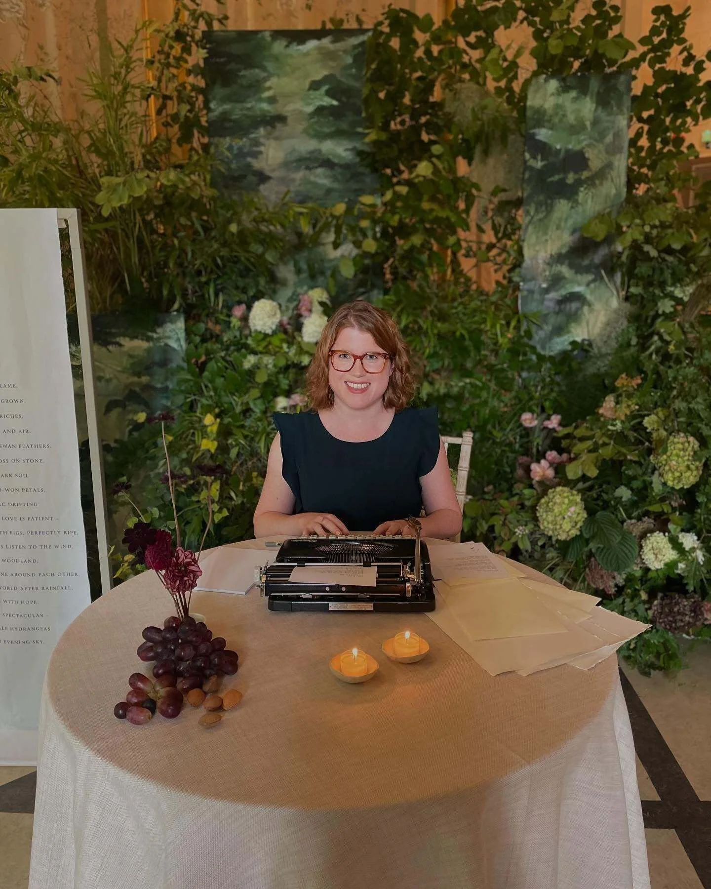 We are so happy to be joined by the hugely talented @jackdaweditorial on our Open Day in January. Jen is an award winning poet who writes bespoke poems on demand on her vintage typewriter for you and your guests. A really special and unique addition 