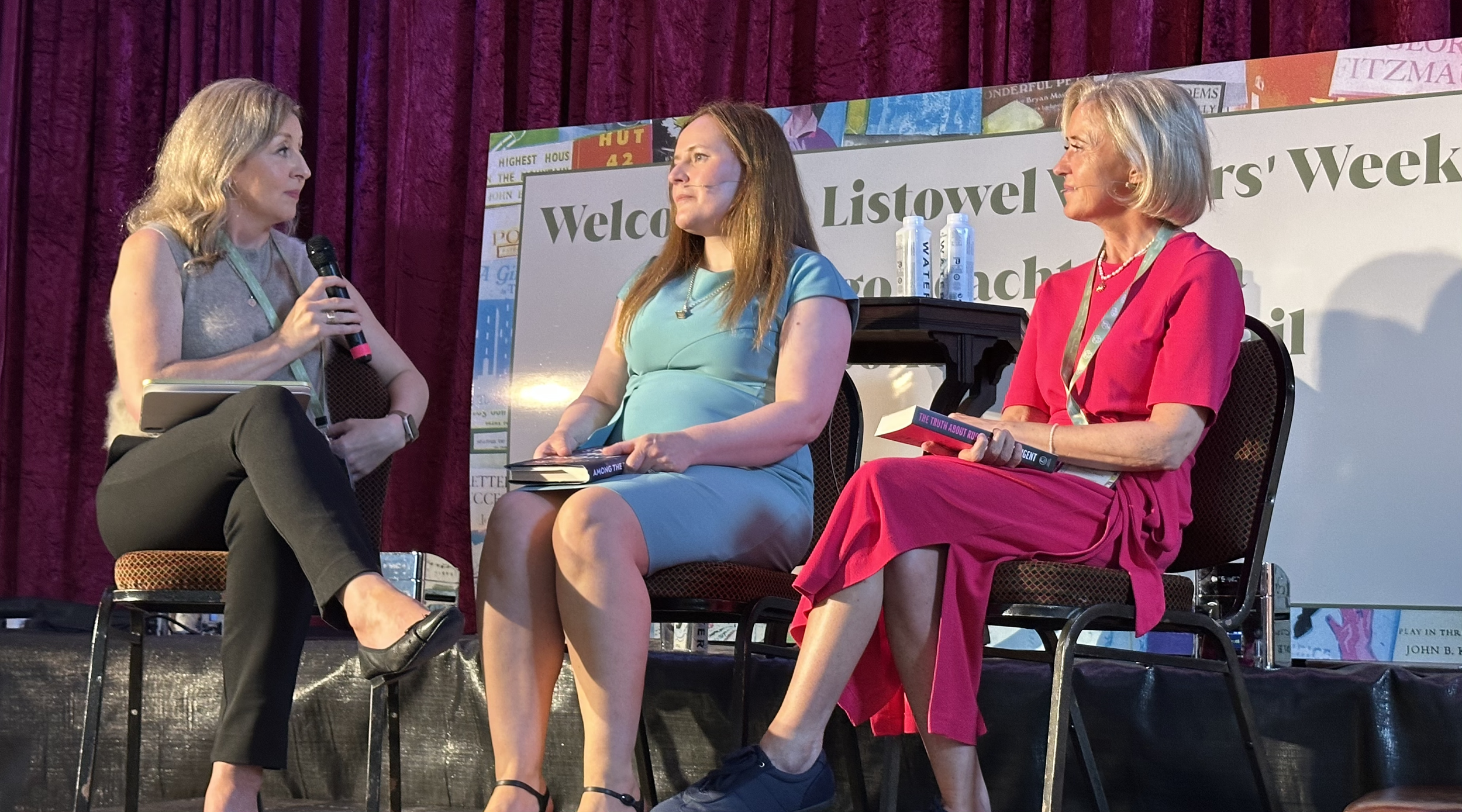 On stage at Listowel Writers' Week in May with Edel Coffey and Claire Coughlan