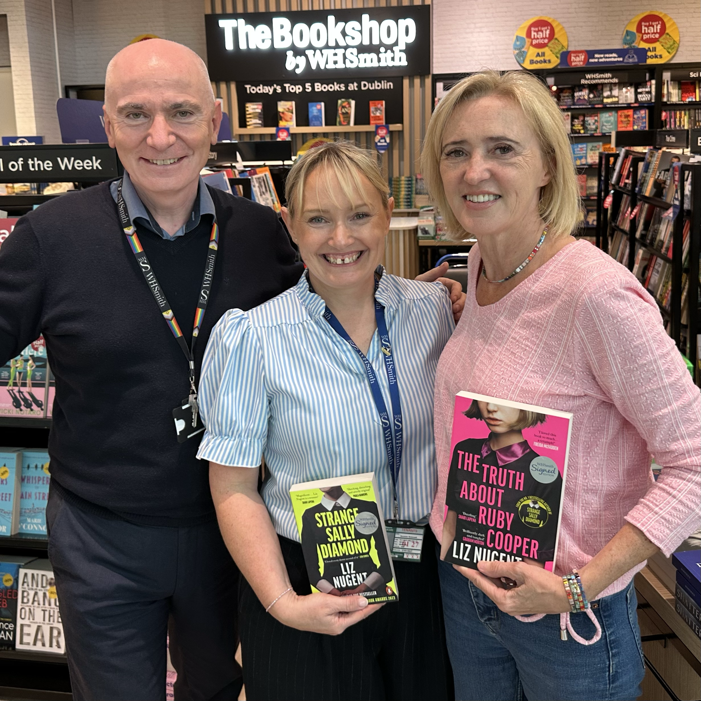 Liz with Eoin and Suzanne of Dubray Dublin airport en route to Harrogate