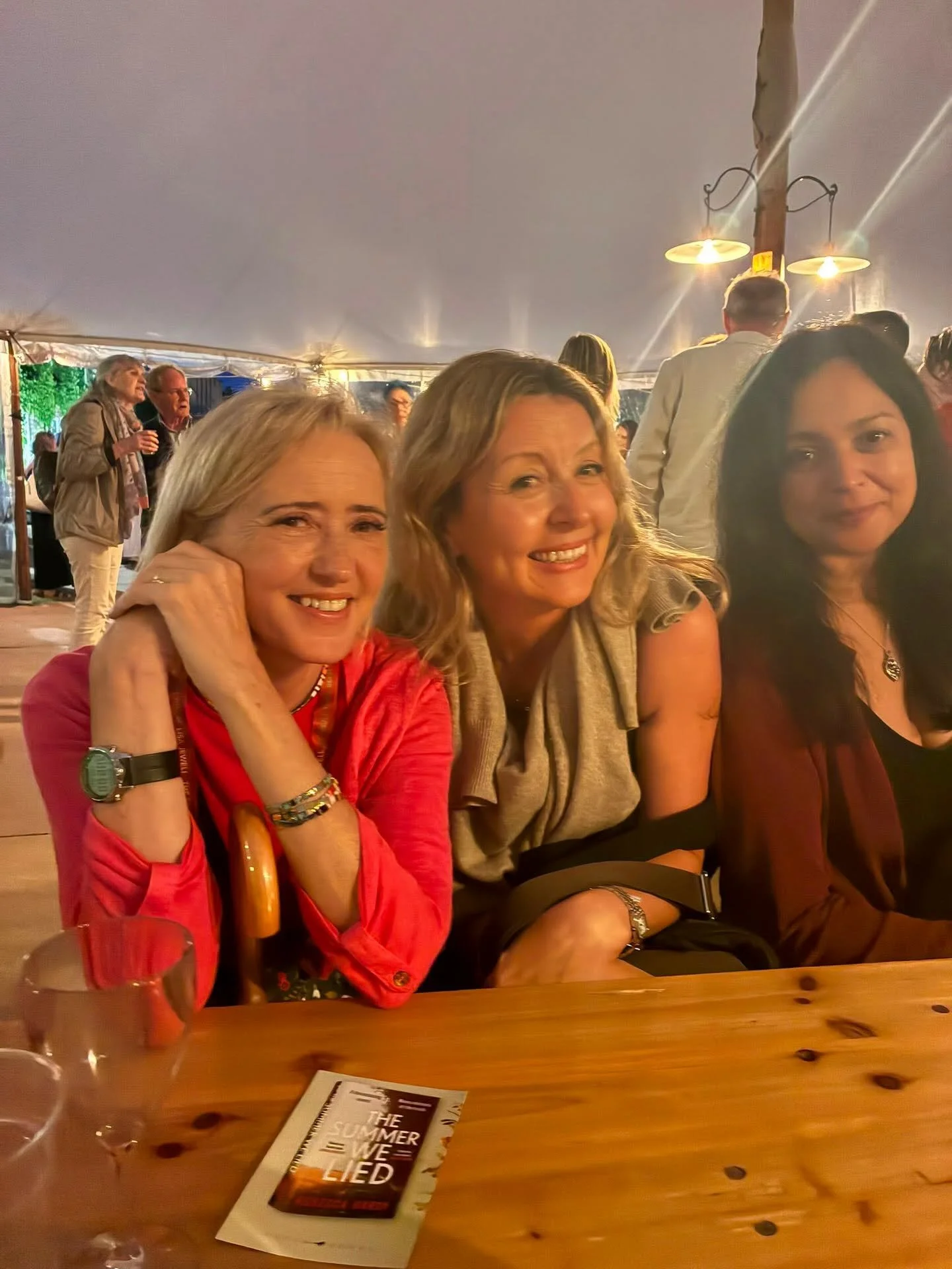 Liz with Edel Coffey and Mary Watson in the tent at Harrogate