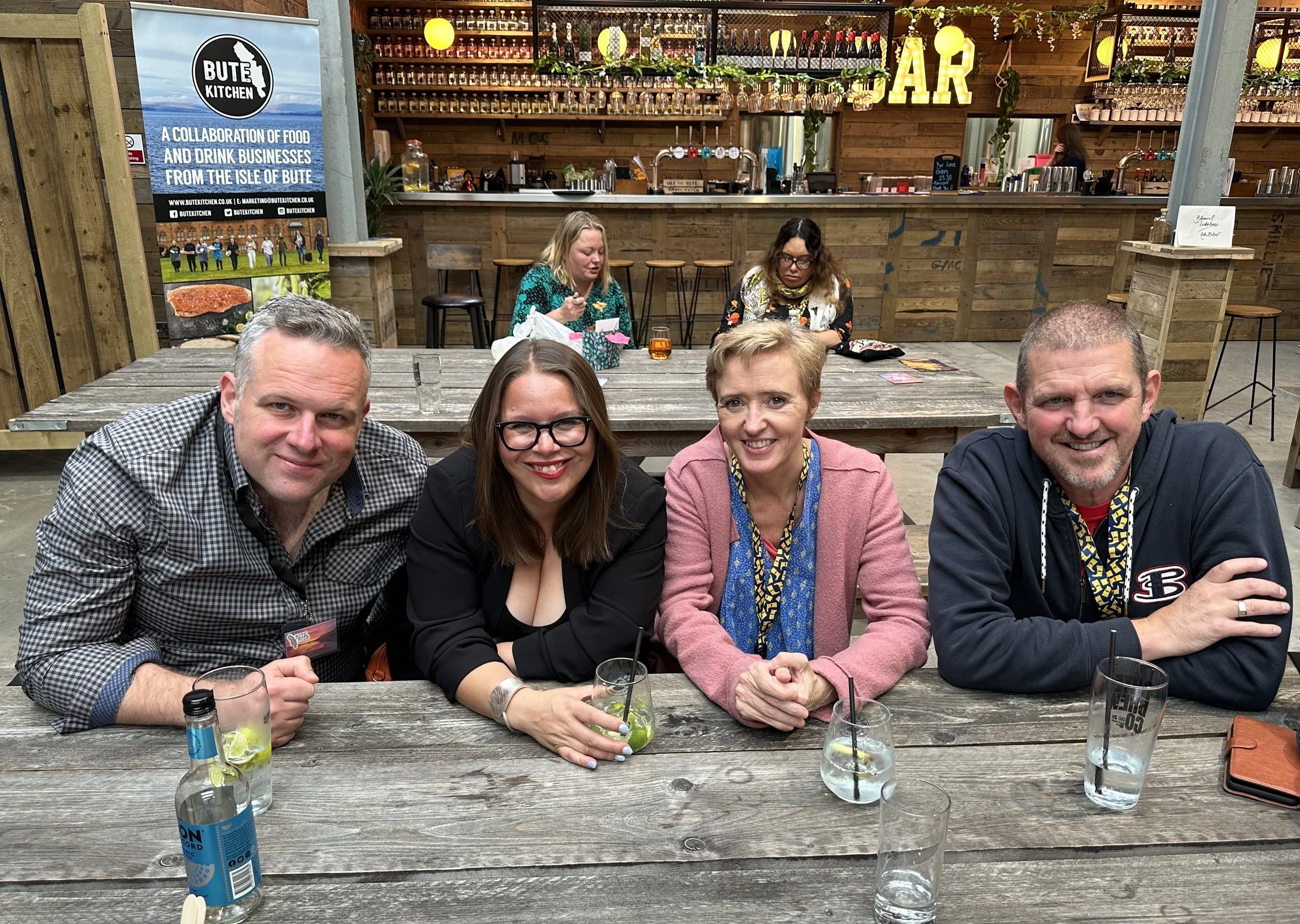 Ed James, Fiona Cummins, Liz and Neil Lancaster