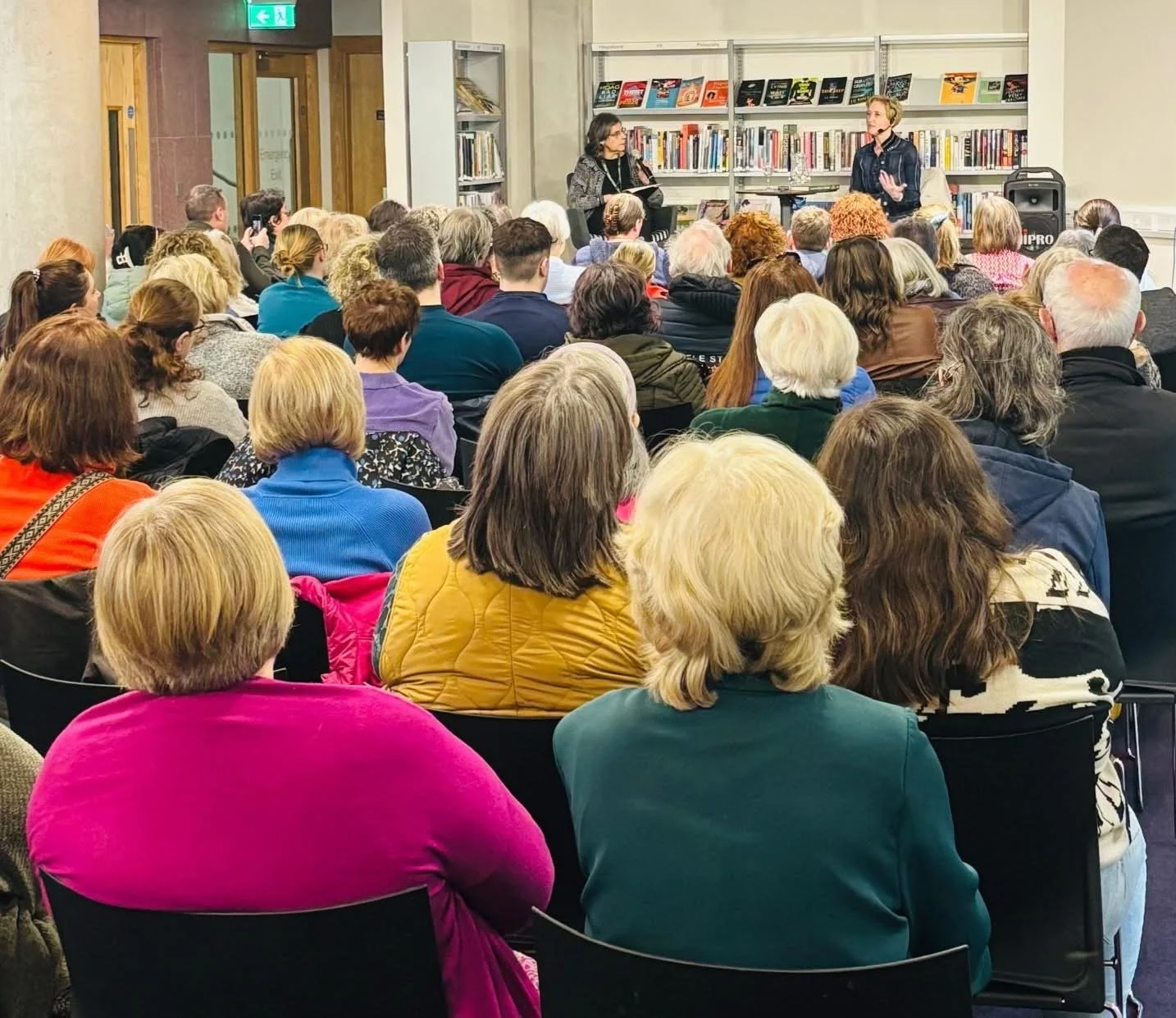 Liz & Hazel Percival audience.JPG