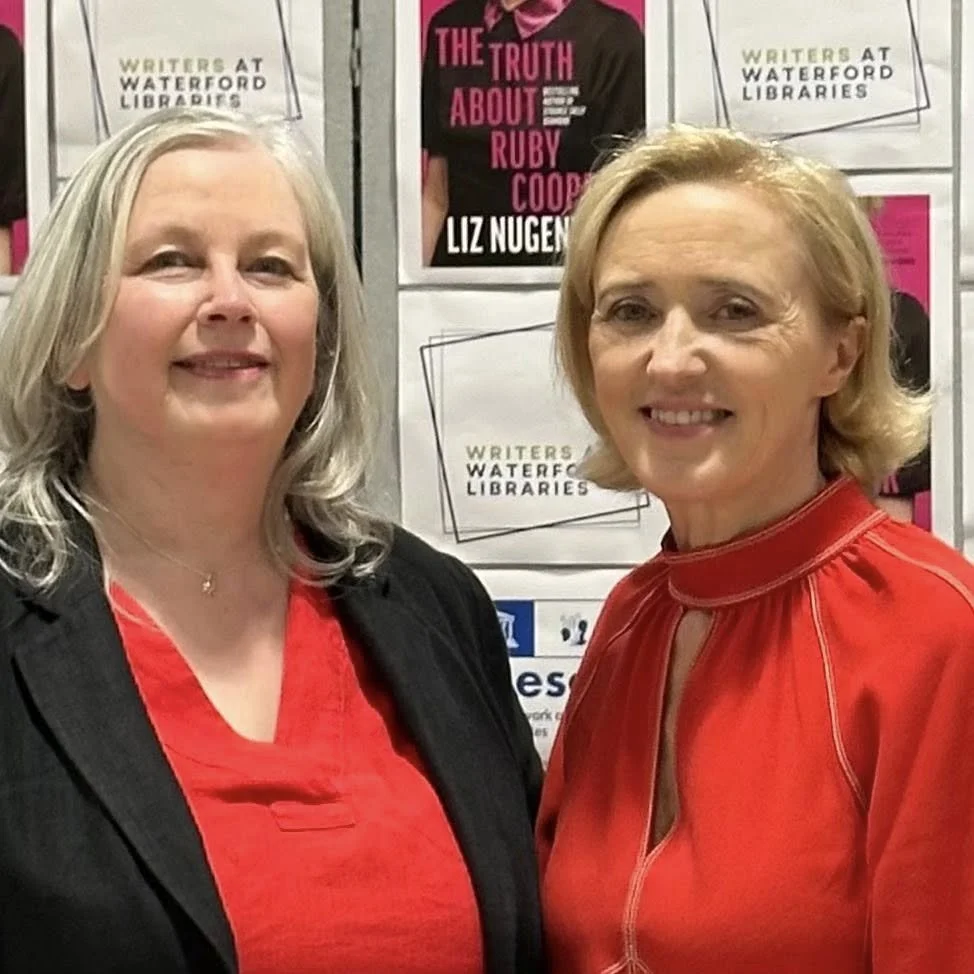 Liz with City & County Librarian Mary Conway after the Carrickphierish Library event